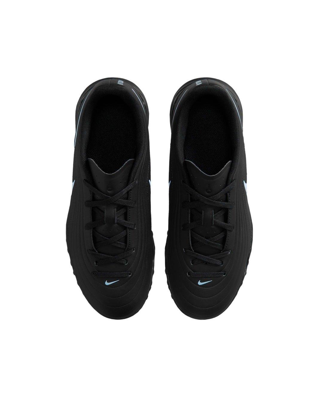 Nike Jr. Tiempo Maestro Club "Black/Ice Blue" Grade School Kids' Turf Low-Top Soccer Cleat - BLACK/BLUE Thumbnail View 3