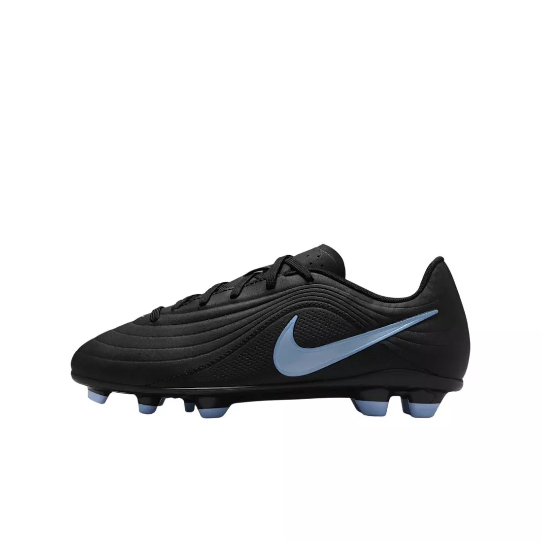 Nike Jr. Tiempo Maestro Club MG Low-Top "Black/Ice Blue" Grade School Kids' Soccer Cleat - BLACK/BLUE