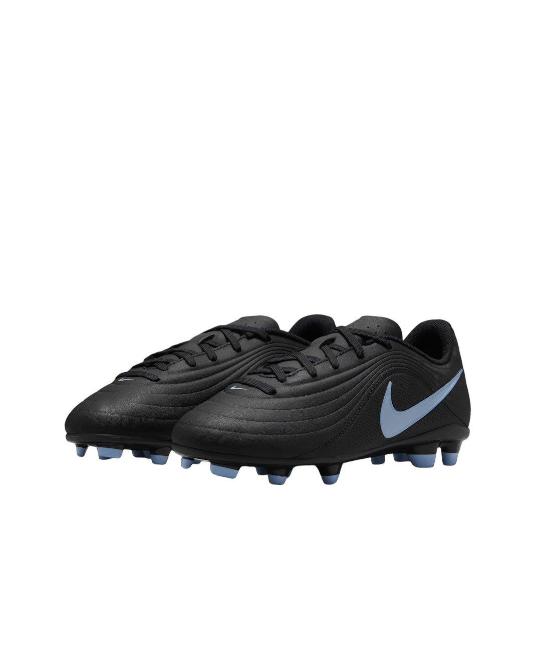 Nike Jr. Tiempo Maestro Club MG Low-Top "Black/Ice Blue" Grade School Kids' Soccer Cleat - BLACK/BLUE Thumbnail View 4