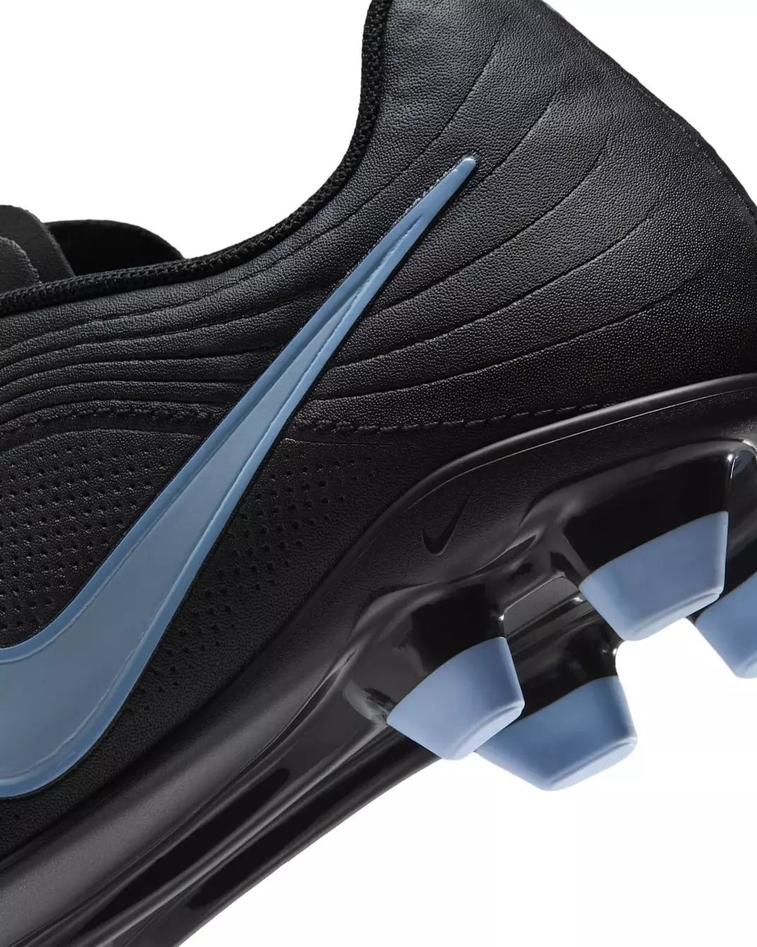 Nike Jr. Tiempo Maestro Club MG Low-Top "Black/Ice Blue" Grade School Kids' Soccer Cleat - BLACK/BLUE