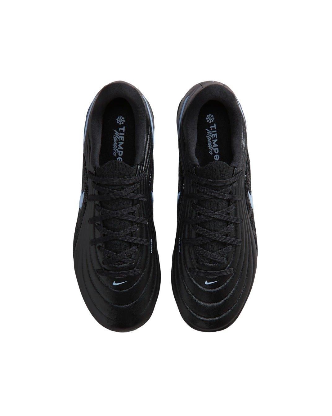 Nike Jr. Tiempo Maestro Academy MG Low-Top "Black/Ice Blue" Grade School Kids' Soccer Cleat - BLACK/BLUE Thumbnail View 3