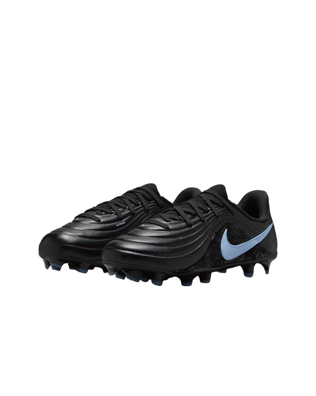 Nike Jr. Tiempo Maestro Academy MG Low-Top "Black/Ice Blue" Grade School Kids' Soccer Cleat - BLACK/BLUE Thumbnail View 4