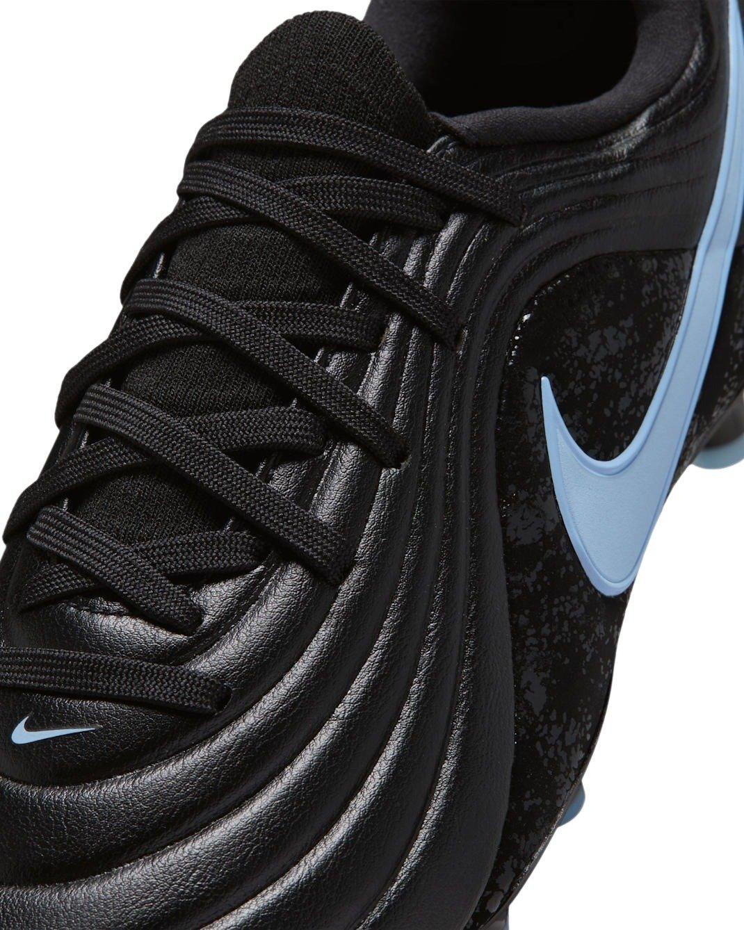 Nike Jr. Tiempo Maestro Academy MG Low-Top "Black/Ice Blue" Grade School Kids' Soccer Cleat - BLACK/BLUE Thumbnail View 6