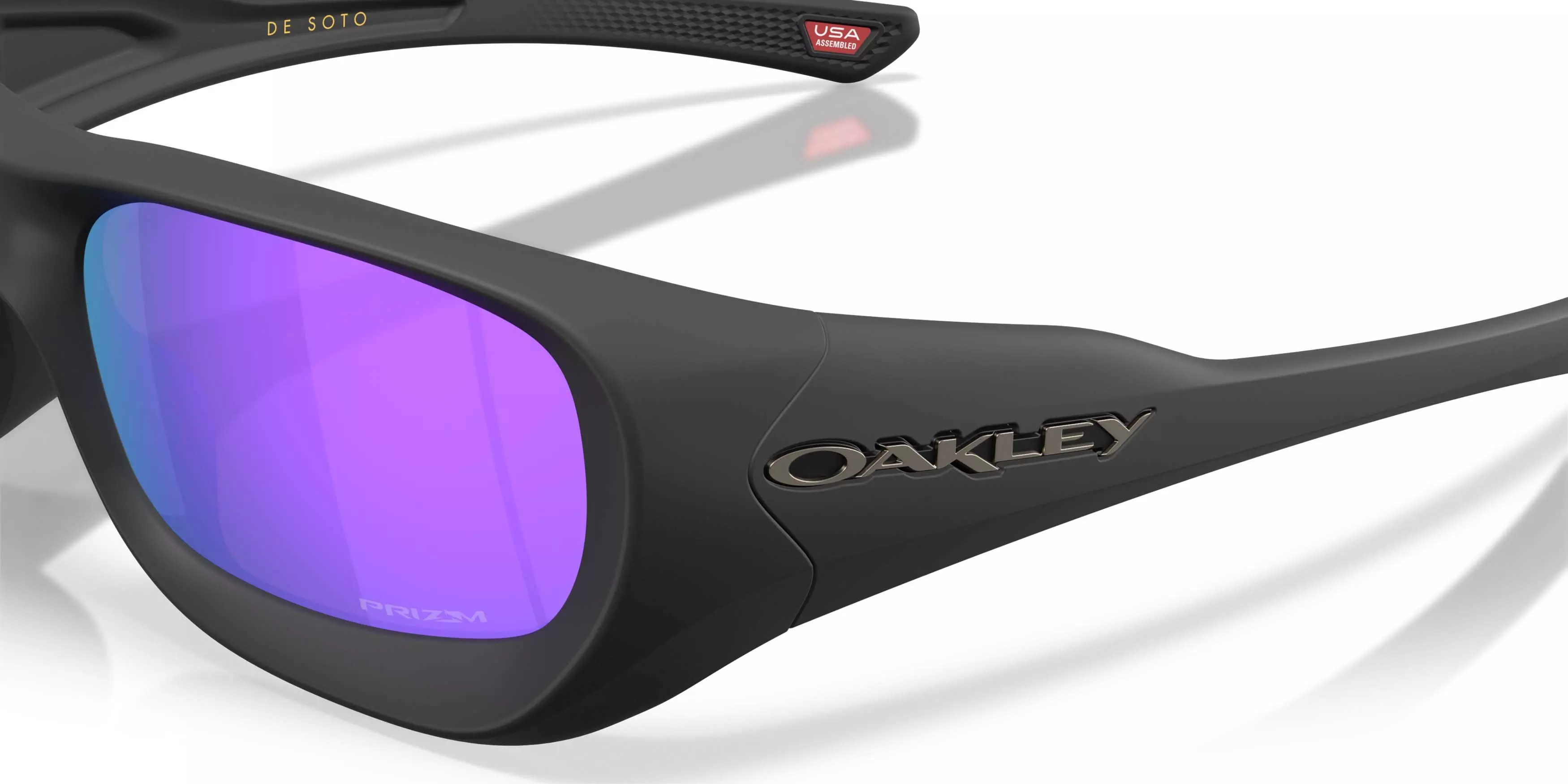 Oakley De Soto Prizm Violet Sunglasses - Black Suede - BLACK/PURPLE