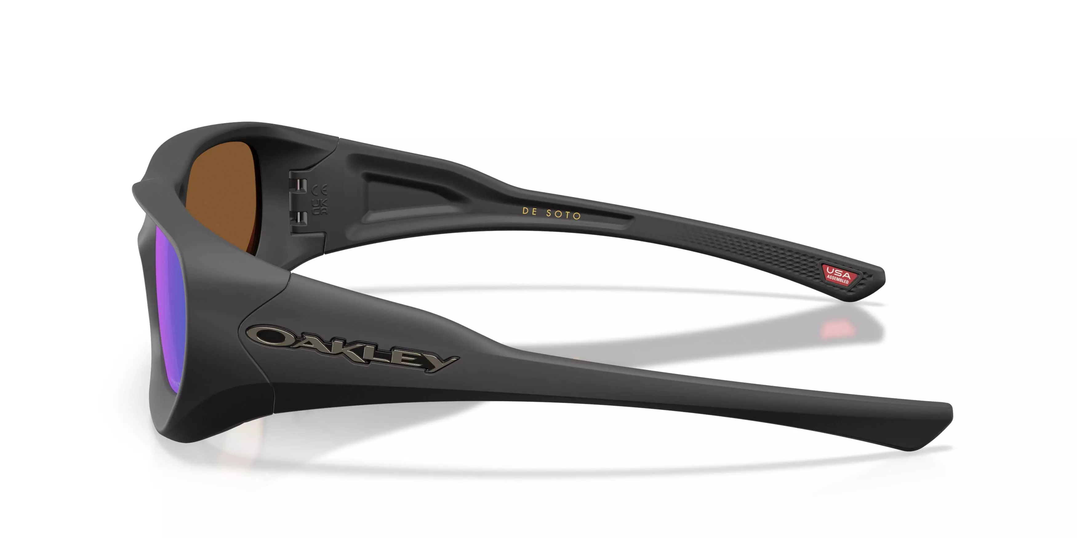 Oakley De Soto Prizm Violet Sunglasses - Black Suede - BLACK/PURPLE