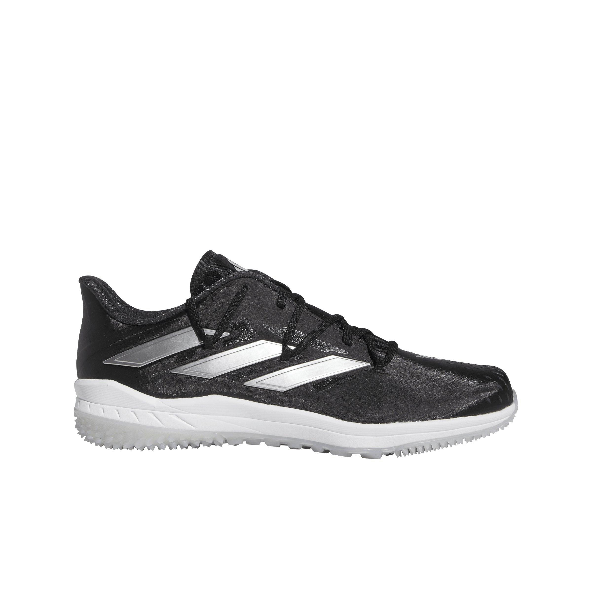 adidas adizero Afterburner 9 Turf "Core Black/Silver Metallic/Carbon" Men's Baseball Shoe - BLACK/SILVER/CARBON Thumbnail View 1