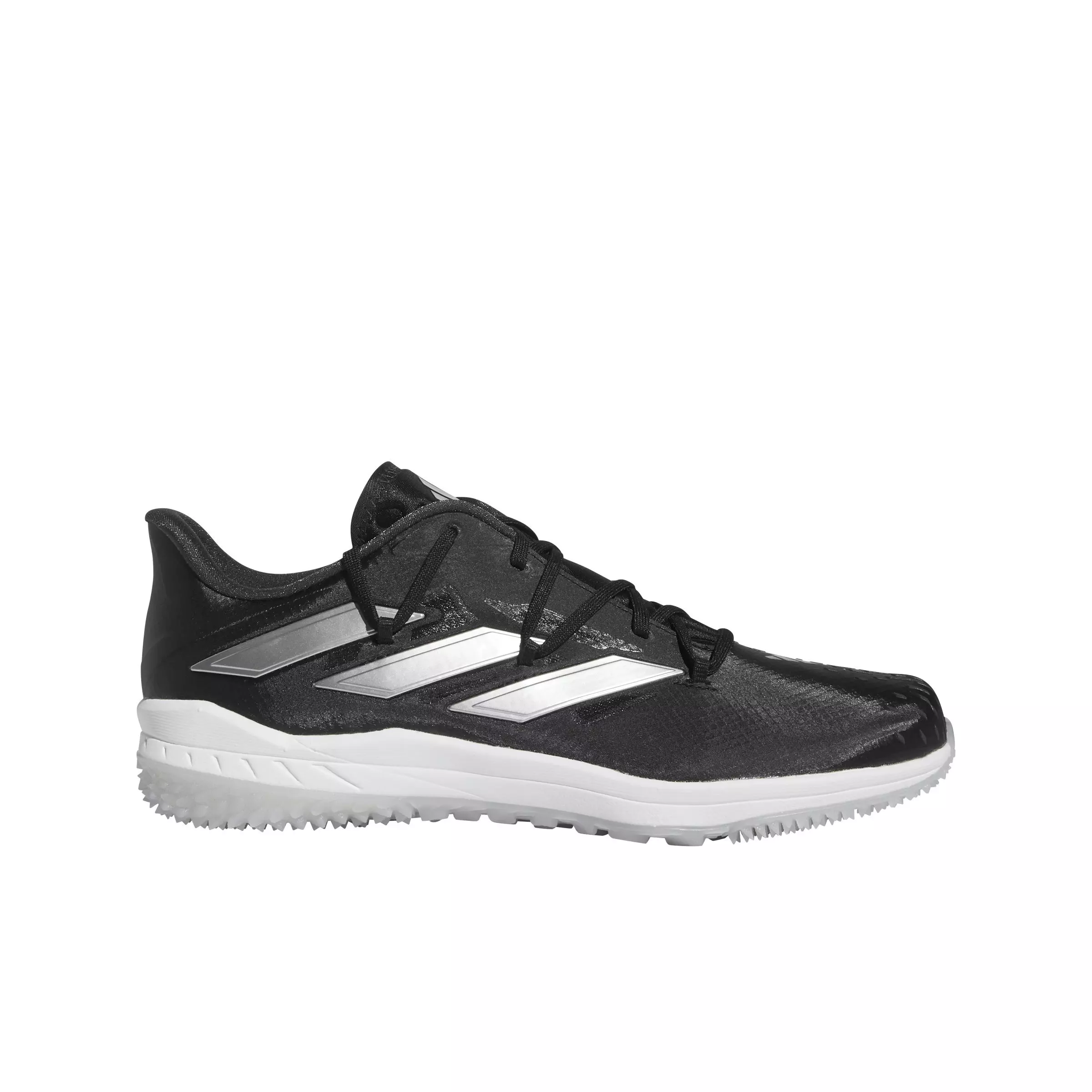 adidas adizero Afterburner 9 Turf "Core Black/Silver Metallic/Carbon" Men's Baseball Shoe - BLACK/SILVER/CARBON