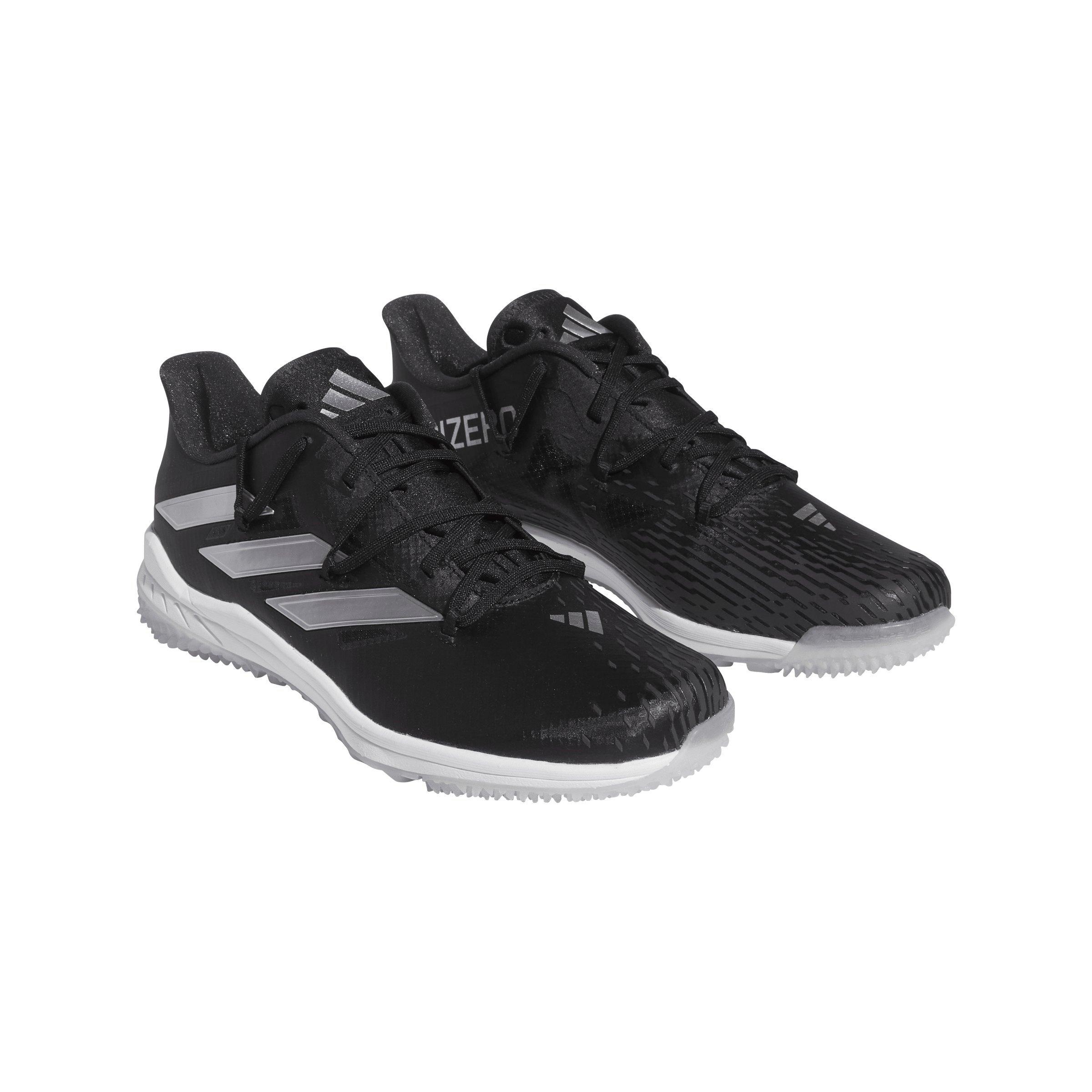 adidas adizero Afterburner 9 Turf "Core Black/Silver Metallic/Carbon" Men's Baseball Shoe - BLACK/SILVER/CARBON Thumbnail View 3