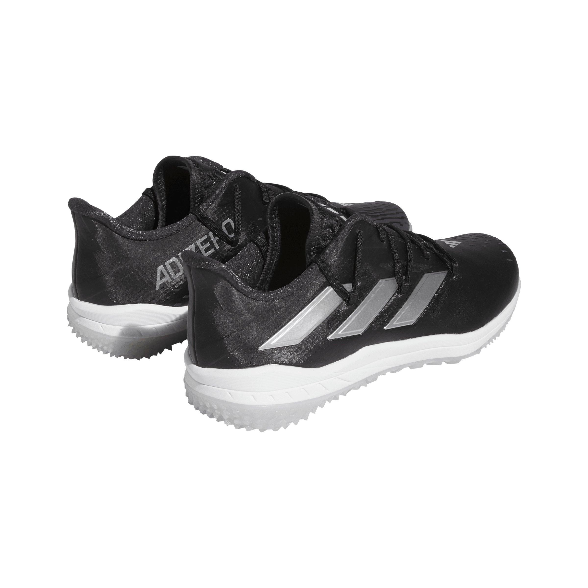 adidas adizero Afterburner 9 Turf "Core Black/Silver Metallic/Carbon" Men's Baseball Shoe - BLACK/SILVER/CARBON Thumbnail View 4
