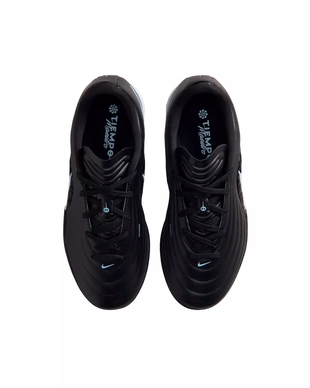 Nike Jr. Tiempo Maestro Academy Turf Low-Top "Black/Ice Blue" Grade School Kids' Soccer Cleat - BLACK/BLUE