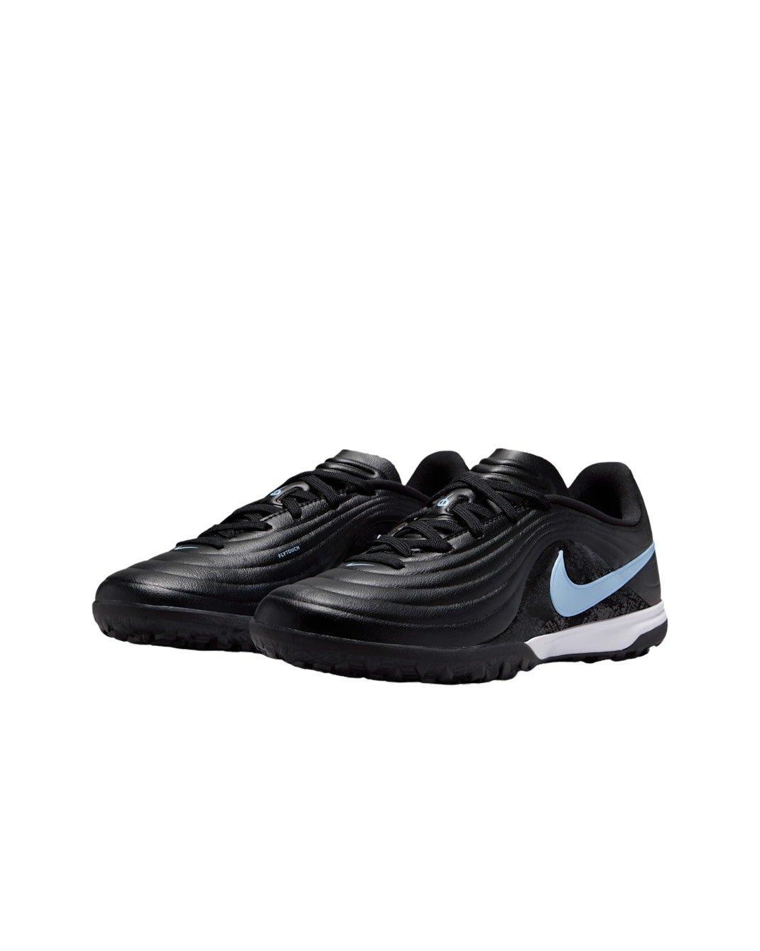 Nike Jr. Tiempo Maestro Academy Turf Low-Top "Black/Ice Blue" Grade School Kids' Soccer Cleat - BLACK/BLUE Thumbnail View 4