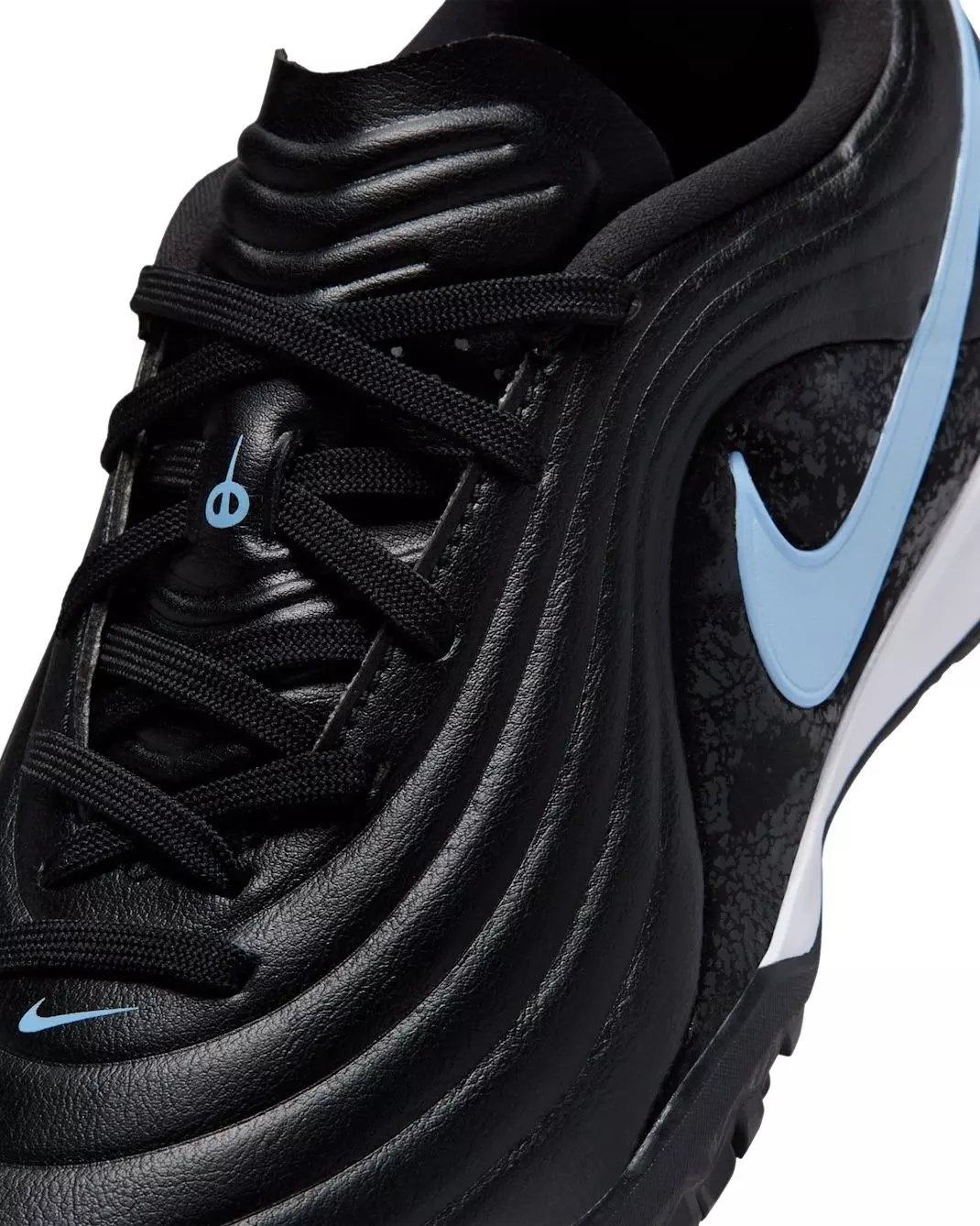 Nike Jr. Tiempo Maestro Academy Turf Low-Top "Black/Ice Blue" Grade School Kids' Soccer Cleat - BLACK/BLUE