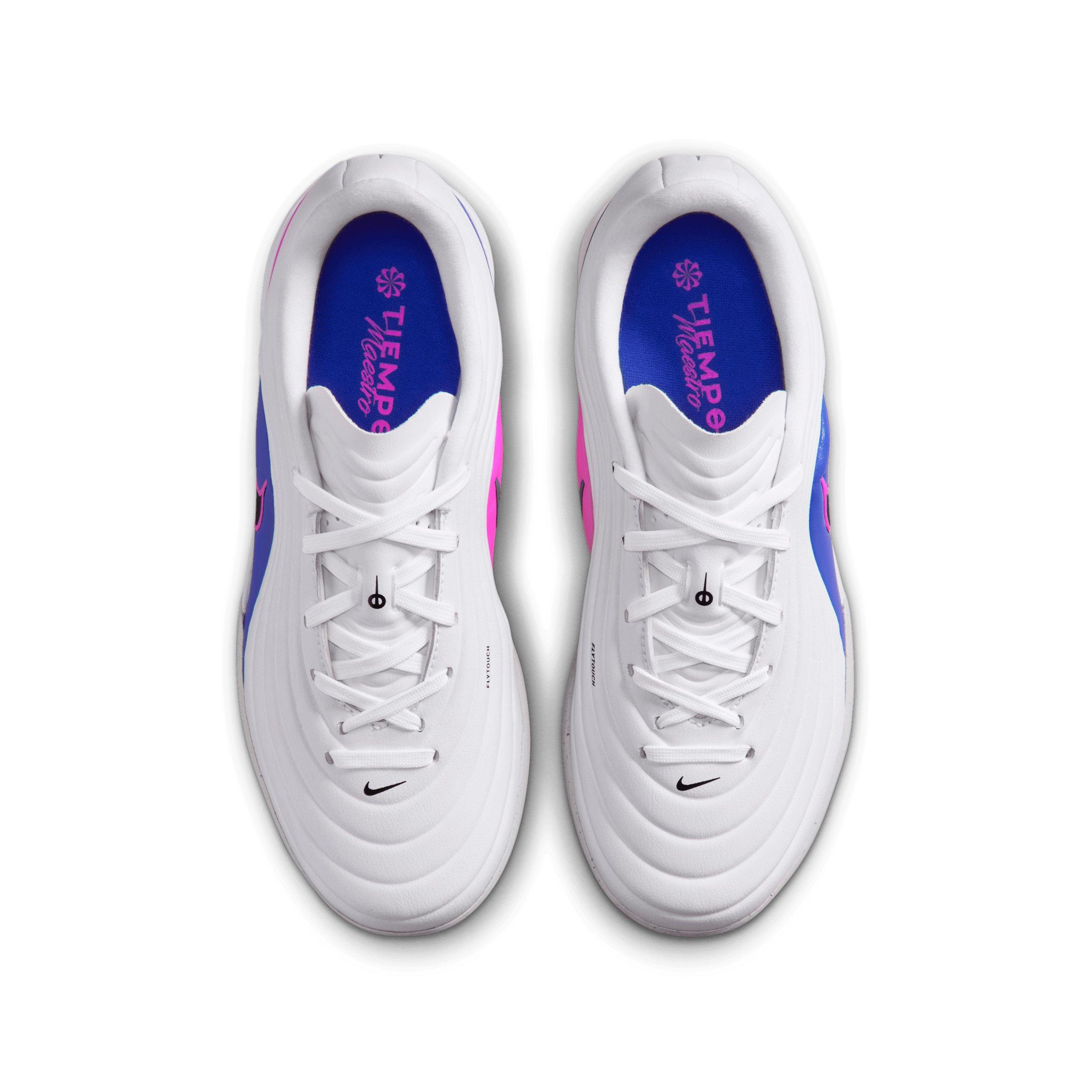 Nike Tiempo Maestro Academy "White/Racer Blue/Pink Blast" Grade School Kids' Soccer Cleat - WHITE/BLUE/PINK/BLACK Thumbnail View 4