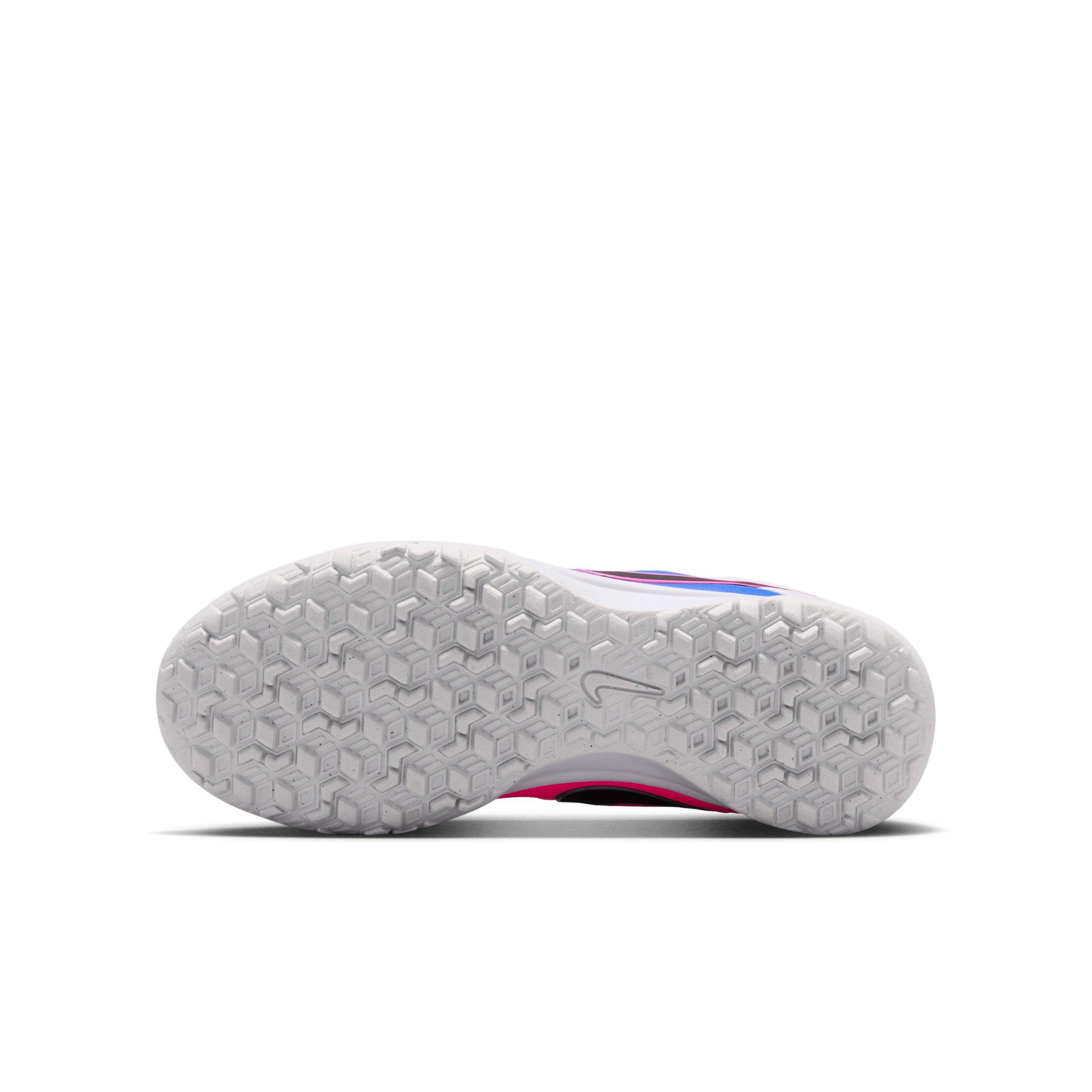 Nike Tiempo Maestro Academy "White/Racer Blue/Pink Blast" Grade School Kids' Soccer Cleat - WHITE/BLUE/PINK/BLACK Thumbnail View 6