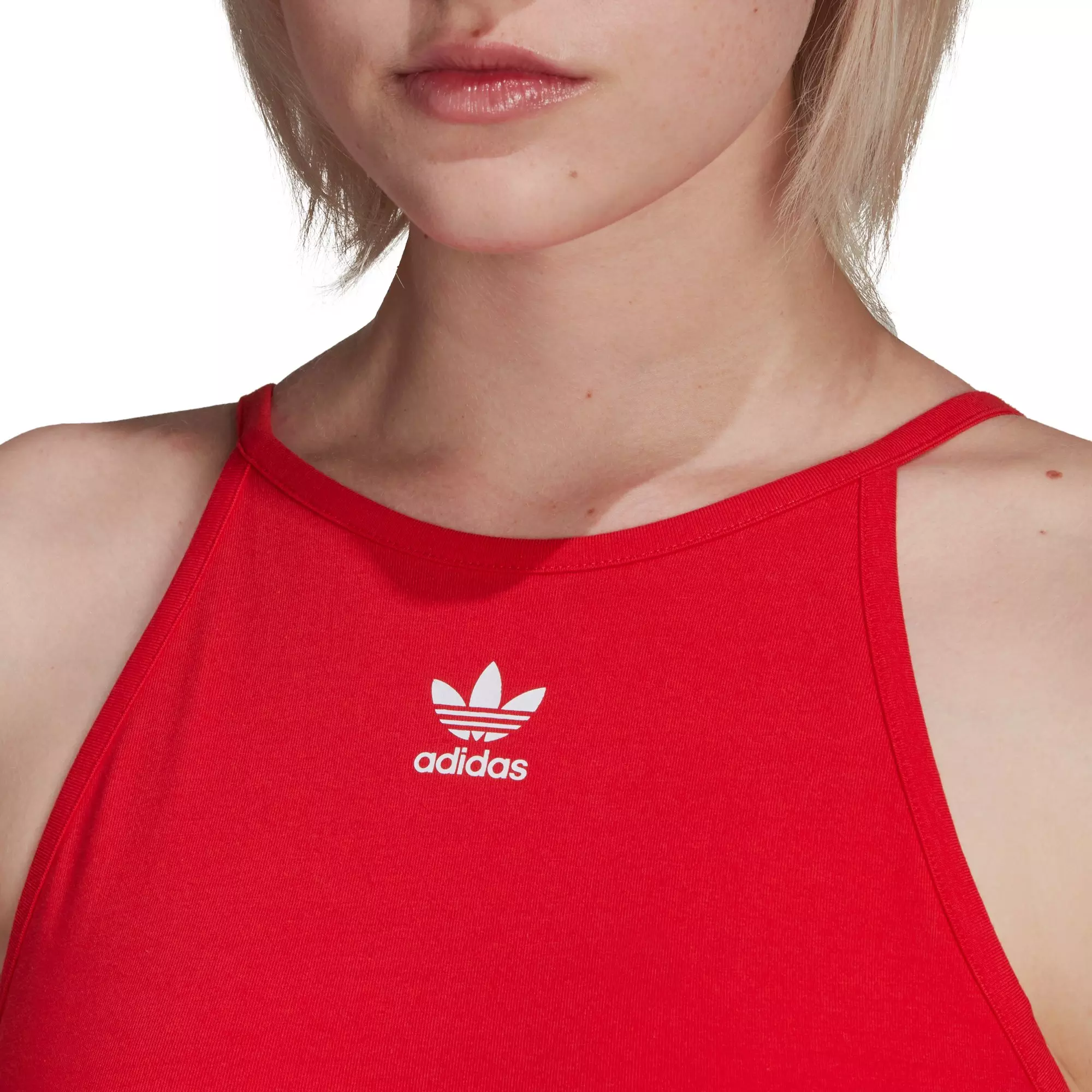 adidas Women's Originals Adicolor Classics Tight Summer Dress-Red - RED
