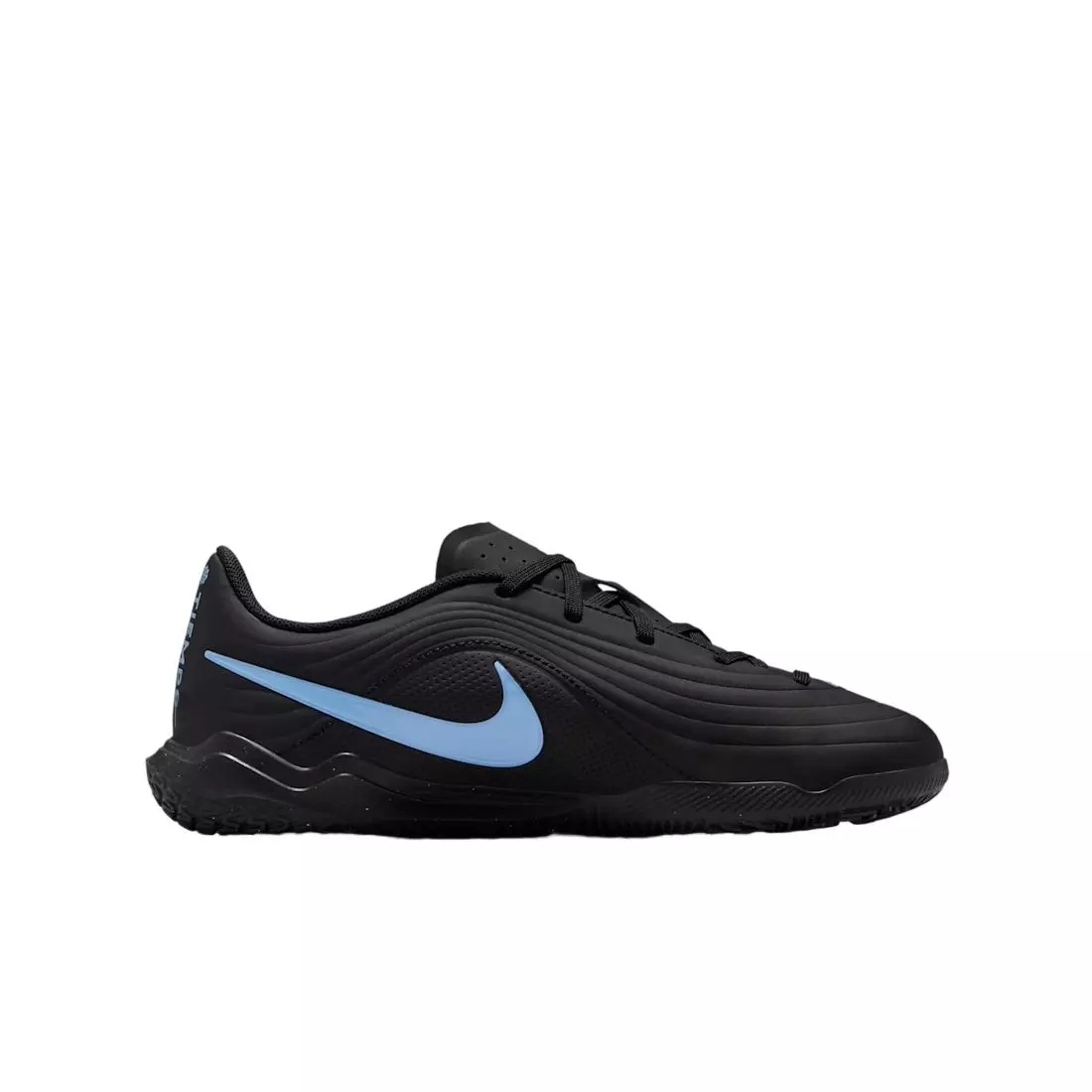 Nike Jr. Tiempo Maestro Club Indoor/Court Low-Top "Black/Ice Blue" Grade School Kids' Soccer Cleat - BLACK/BLUE