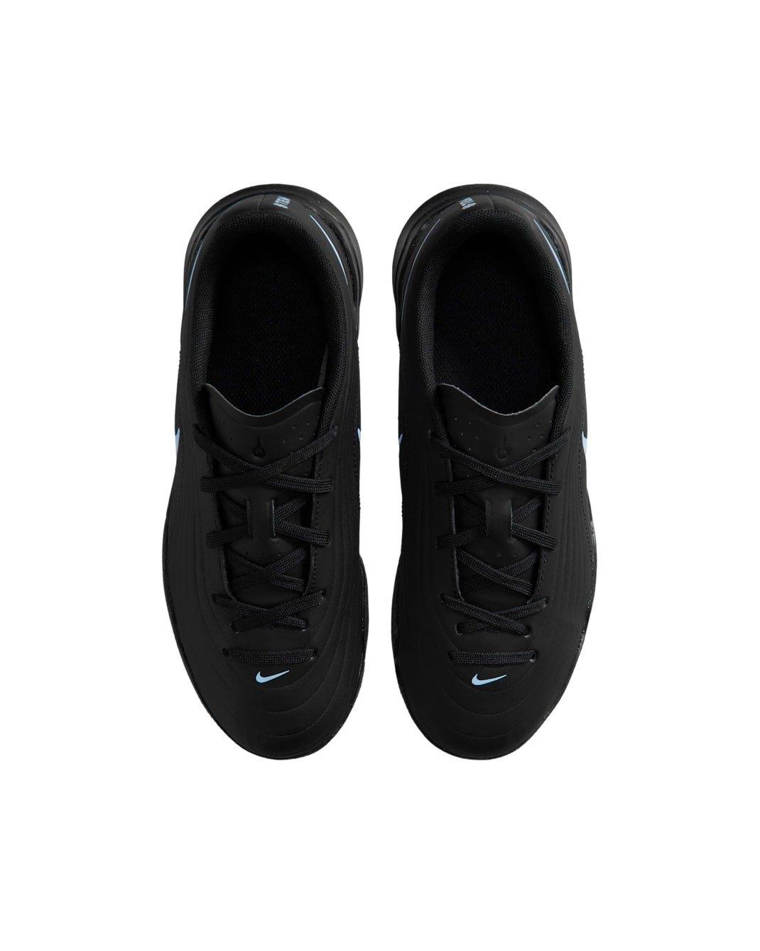 Nike Jr. Tiempo Maestro Club Indoor/Court Low-Top "Black/Ice Blue" Grade School Kids' Soccer Cleat - BLACK/BLUE Thumbnail View 3