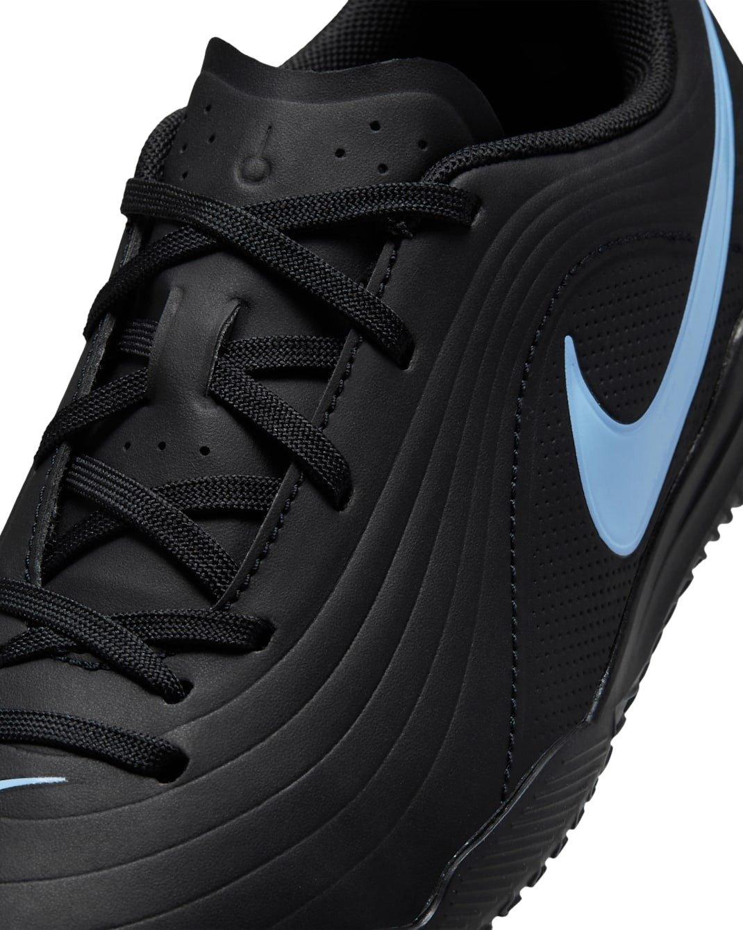 Nike Jr. Tiempo Maestro Club Indoor/Court Low-Top "Black/Ice Blue" Grade School Kids' Soccer Cleat - BLACK/BLUE Thumbnail View 6