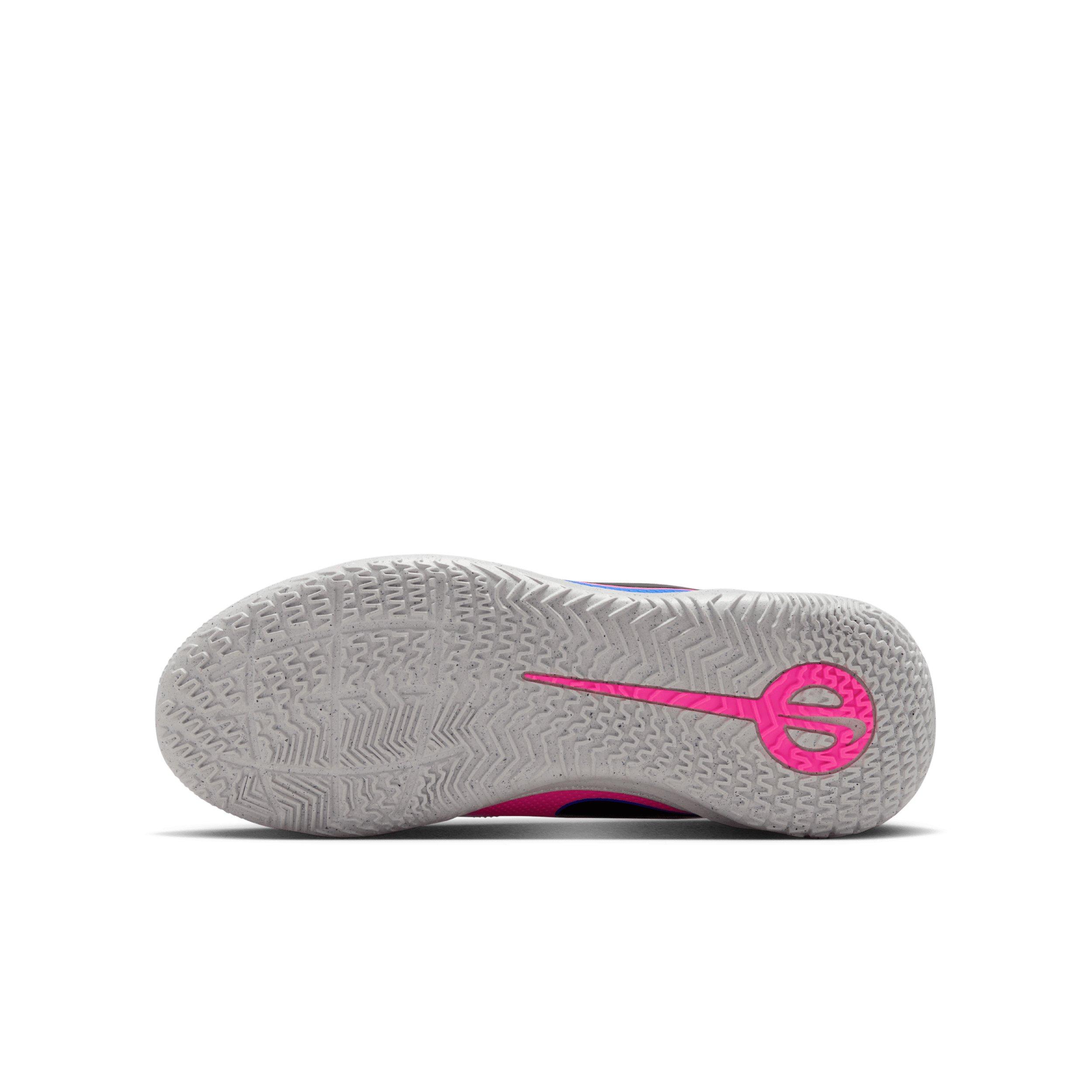 Nike Tiempo Maestro Club "White/Racer Blue/Pink Blast/Black" Grade School Kids' Soccer Cleat - WHITE/BLUE/PINK/BLACK Thumbnail View 6