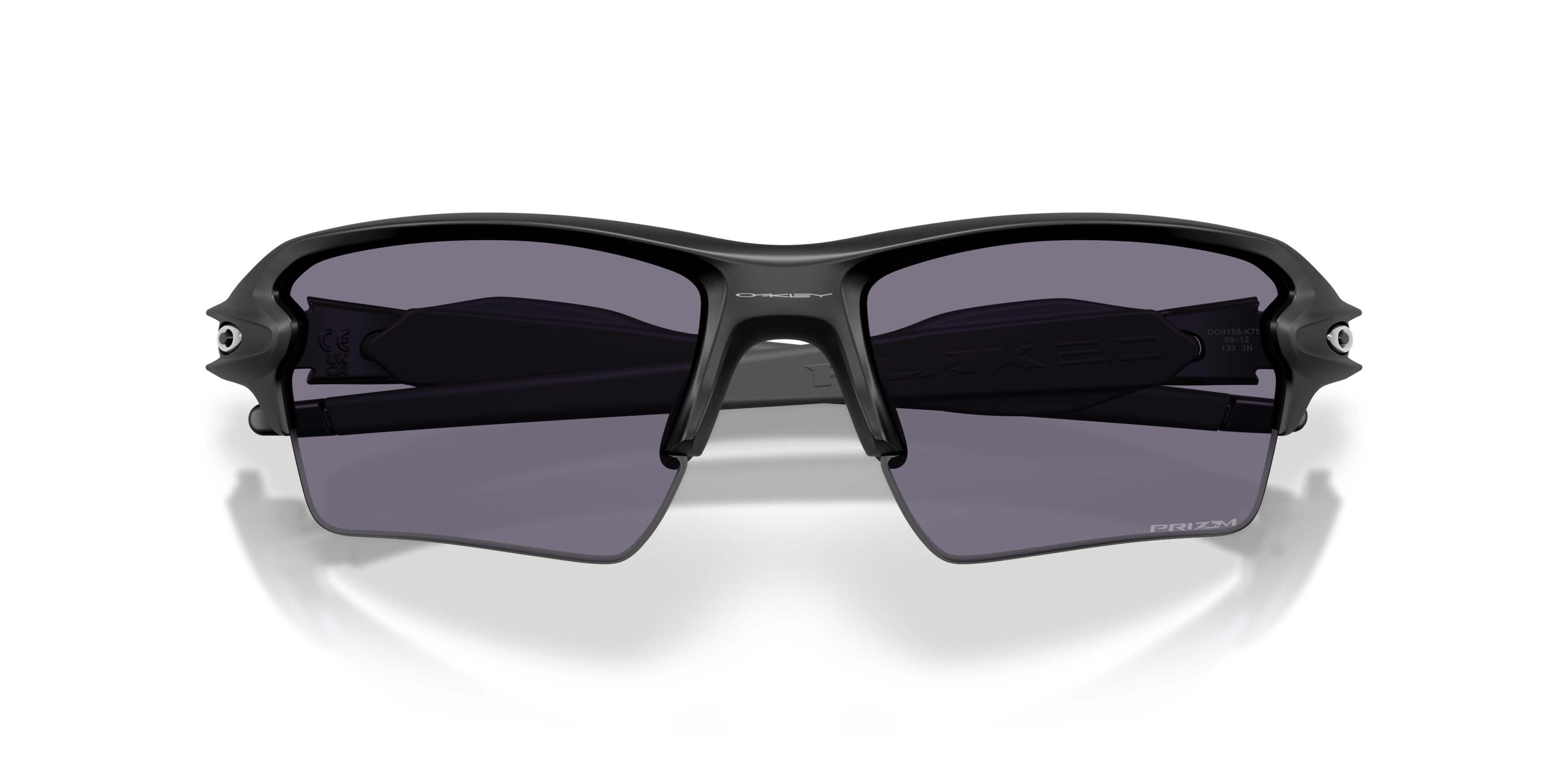Oakley Flak 2.0 XL Prizm Grey Sunglasses - Matte Black - BLACK/GREY