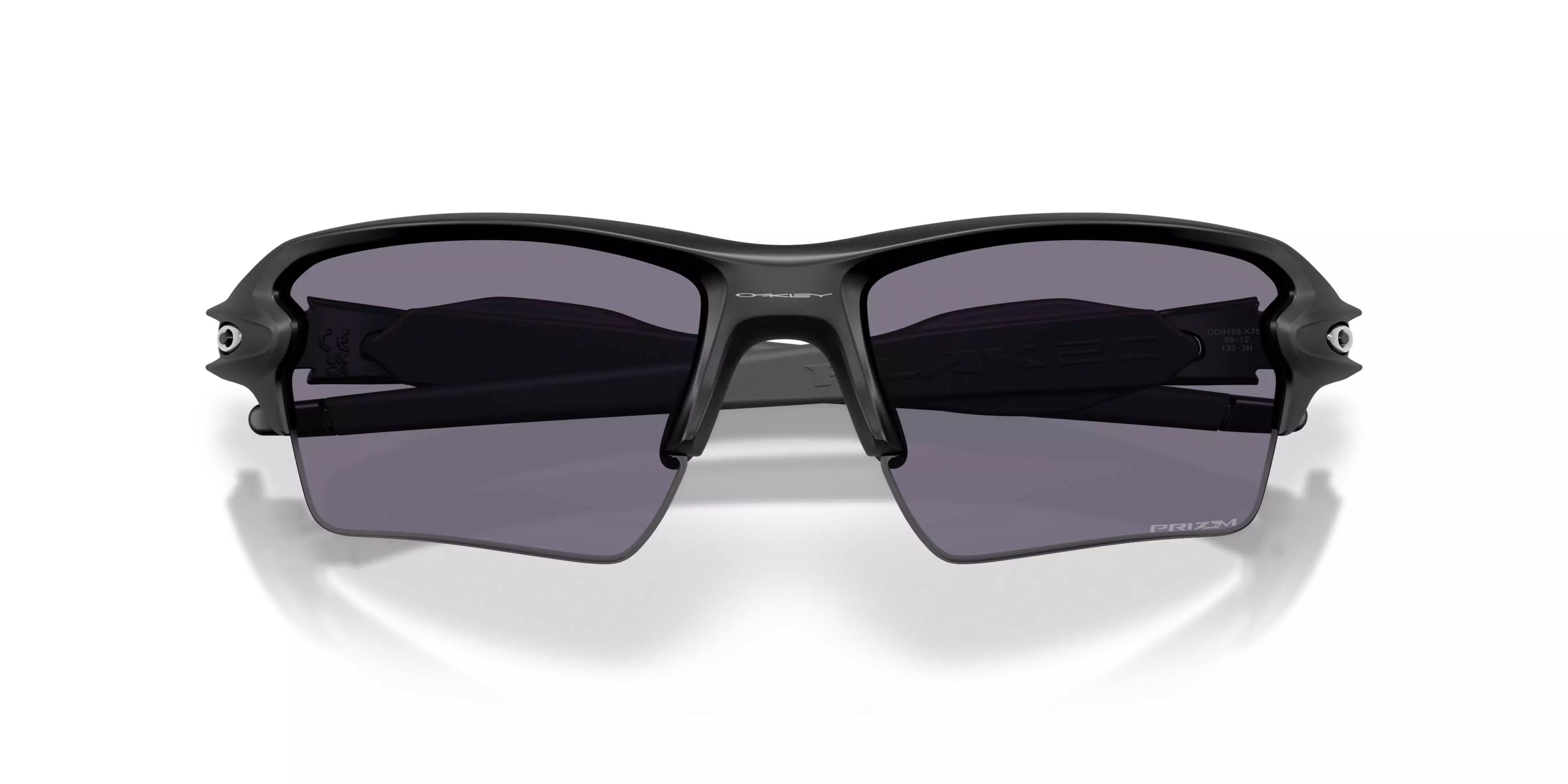 Oakley Flak 2.0 XL Prizm Grey Sunglasses - Matte Black - BLACK/GREY