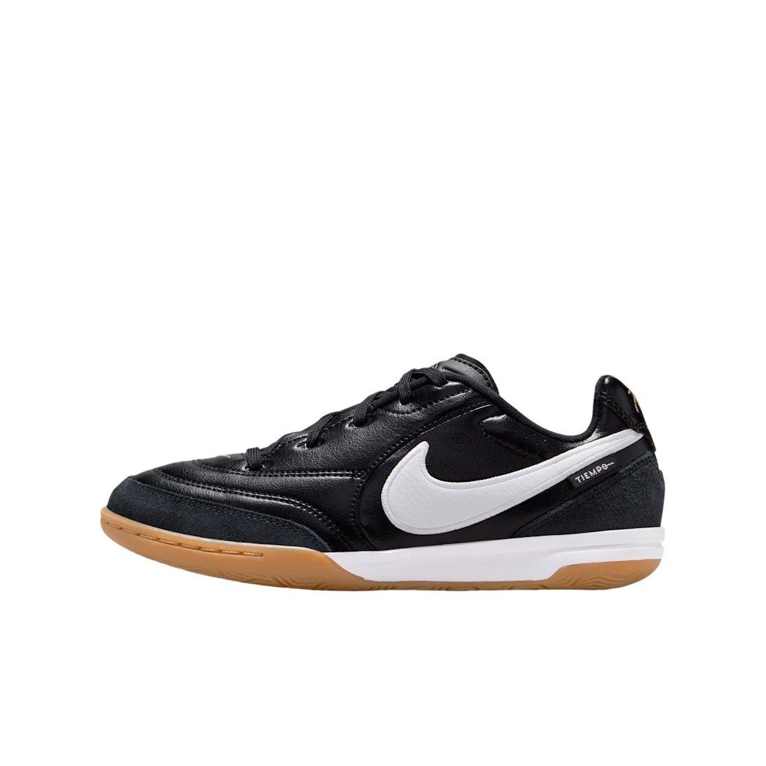 Nike Jr. Tiempo Streetgato Indoor/Court Low-Top "Black/White" Grade School Kids' Soccer Cleat - BLACK/WHITE Thumbnail View 2