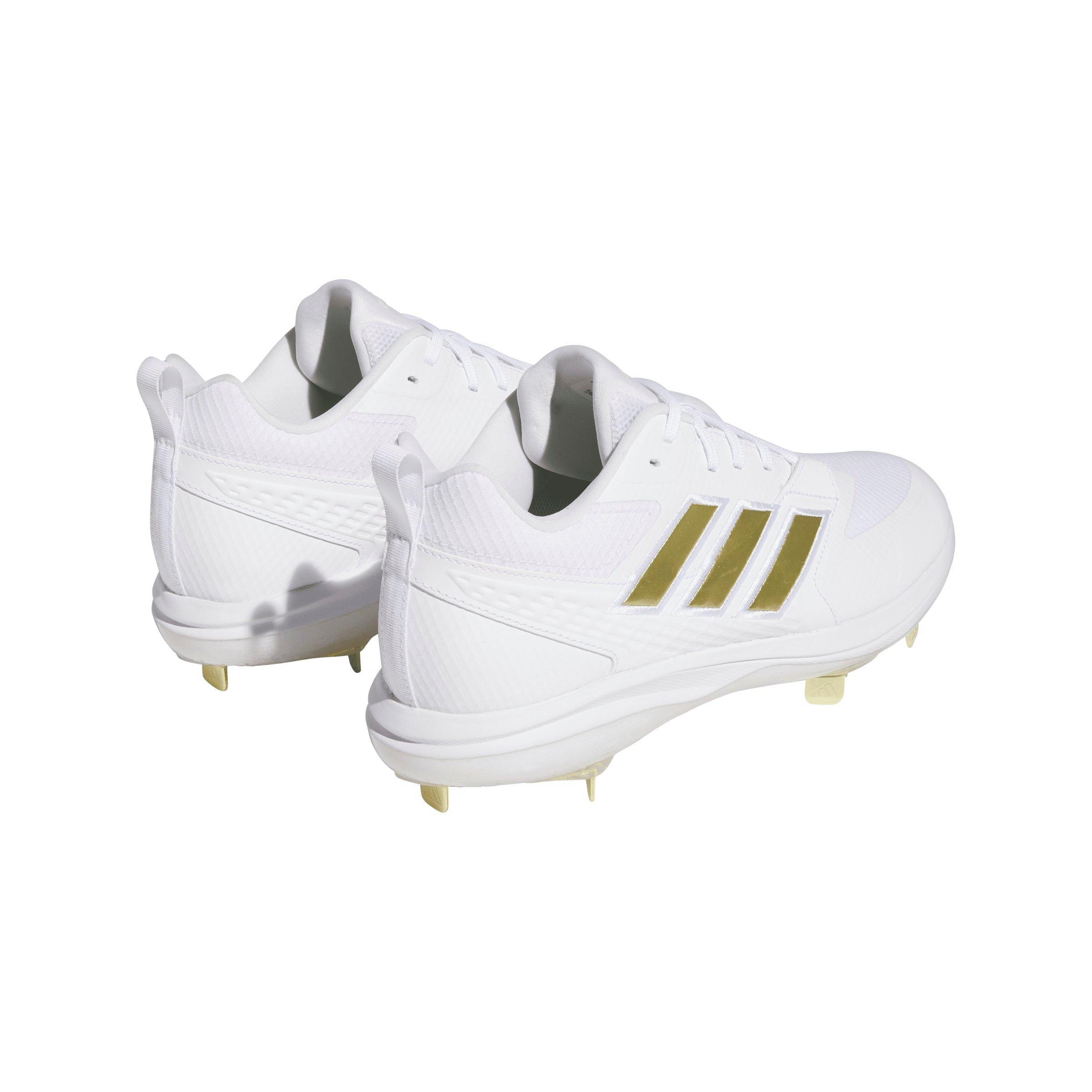 White and gold adidas baseball clearance cleats