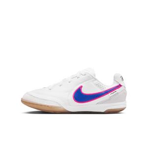 Nike Tiempo Streetgato "White/Pink Blast/Racer Blue" Grade School Kids' Soccer Cleat
