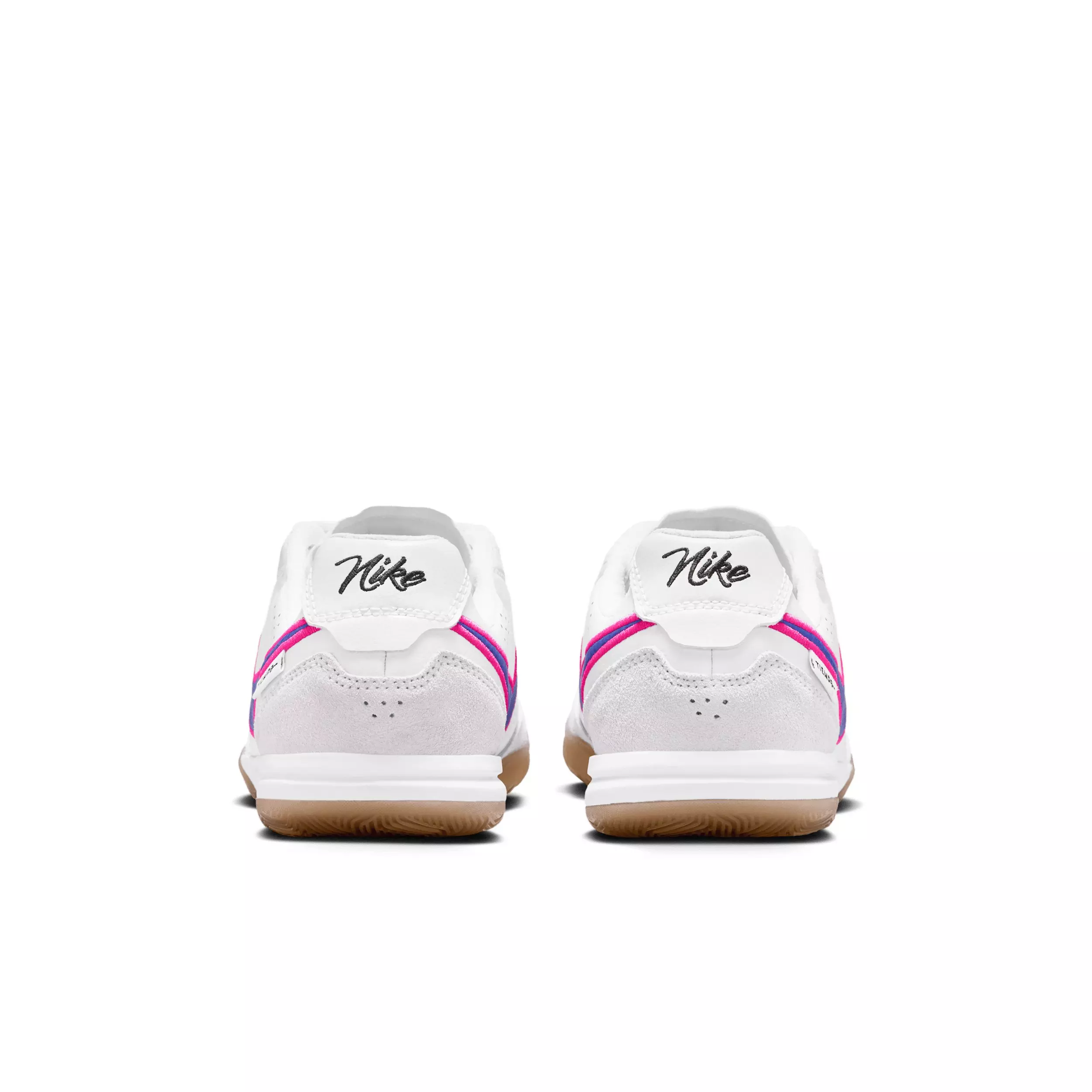 Nike Tiempo Streetgato "White/Pink Blast/Racer Blue" Grade School Kids' Soccer Cleat - WHITE/PINK/BLUE