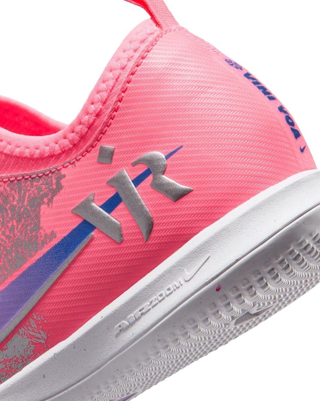 Nike "Vini Jr" Mercurial Vapor 16 Academy "Sunset Pulse/Old Royal" Grade School Kids' Soccer Cleat - PINK/PURPLE Thumbnail View 7