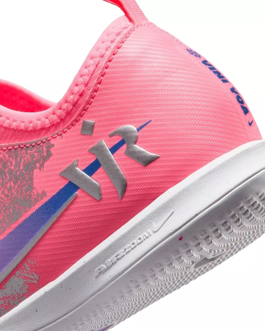 Nike "Vini Jr" Mercurial Vapor 16 Academy "Sunset Pulse/Old Royal" Grade School Kids' Soccer Cleat - PINK/PURPLE