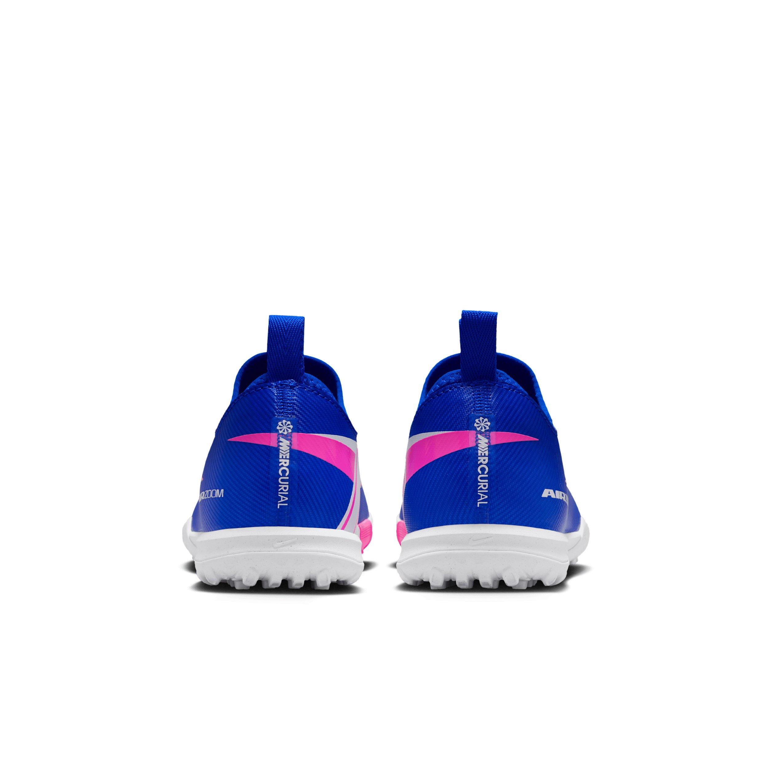 Nike Jr. Mercurial Vapor 16 Academy Turf "Racer Blue/White" Grade School Kids' Soccer Cleat - BLUE/WHITE Thumbnail View 5