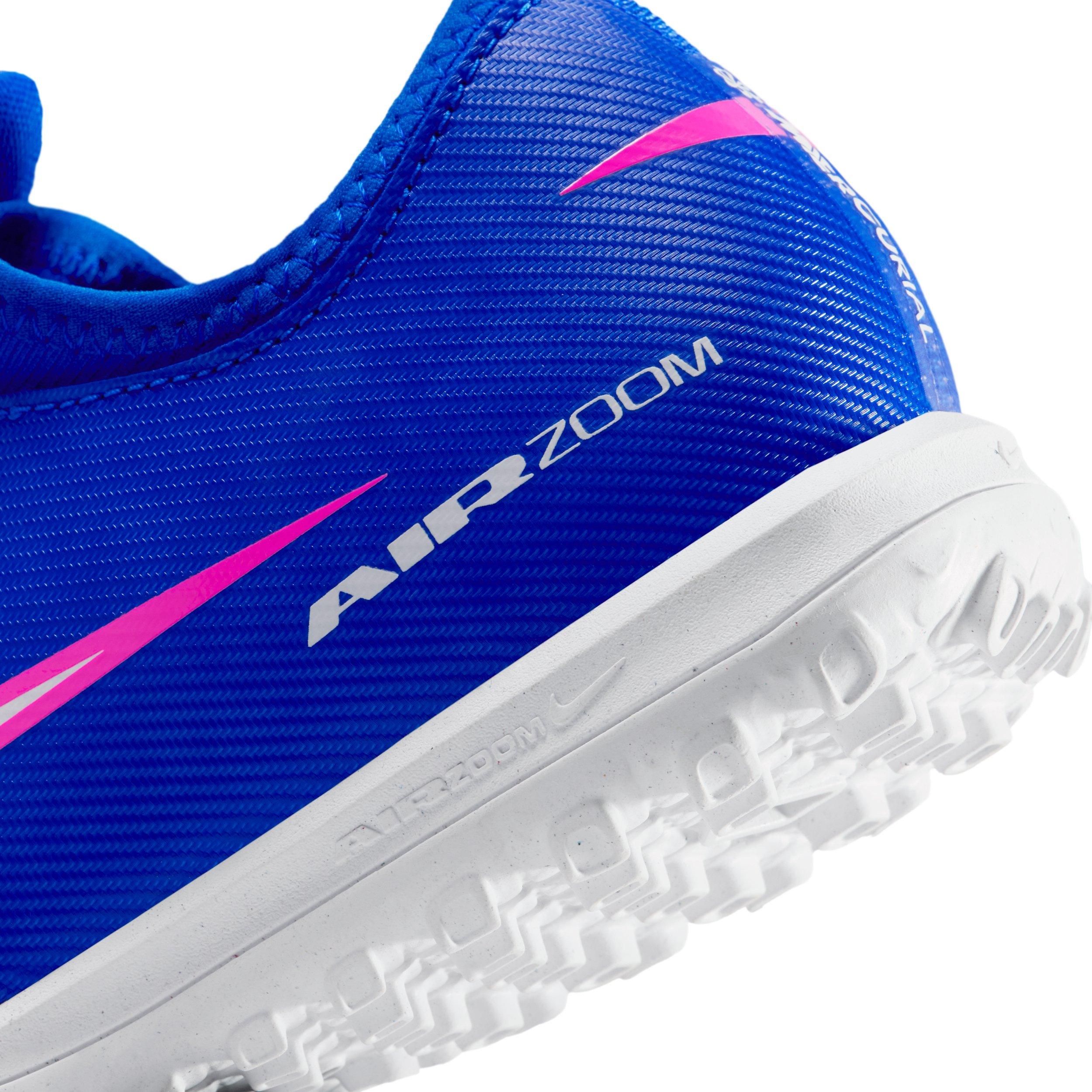 Nike Jr. Mercurial Vapor 16 Academy Turf "Racer Blue/White" Grade School Kids' Soccer Cleat - BLUE/WHITE Thumbnail View 8