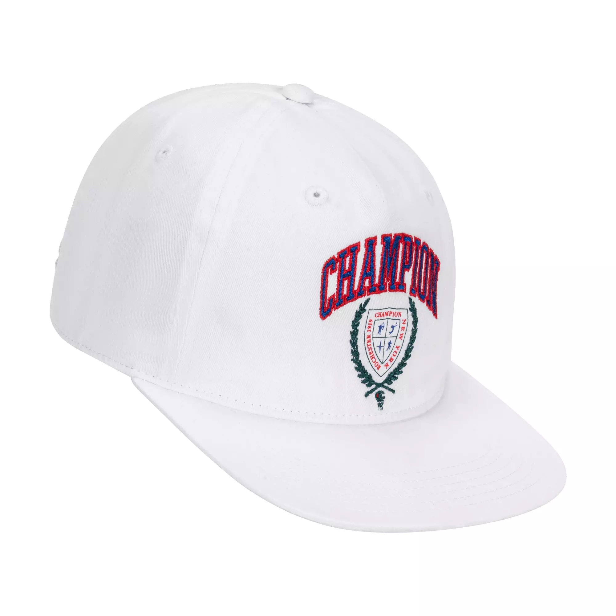 Champion Laurel Shield Snapback Hat - White - WHITE