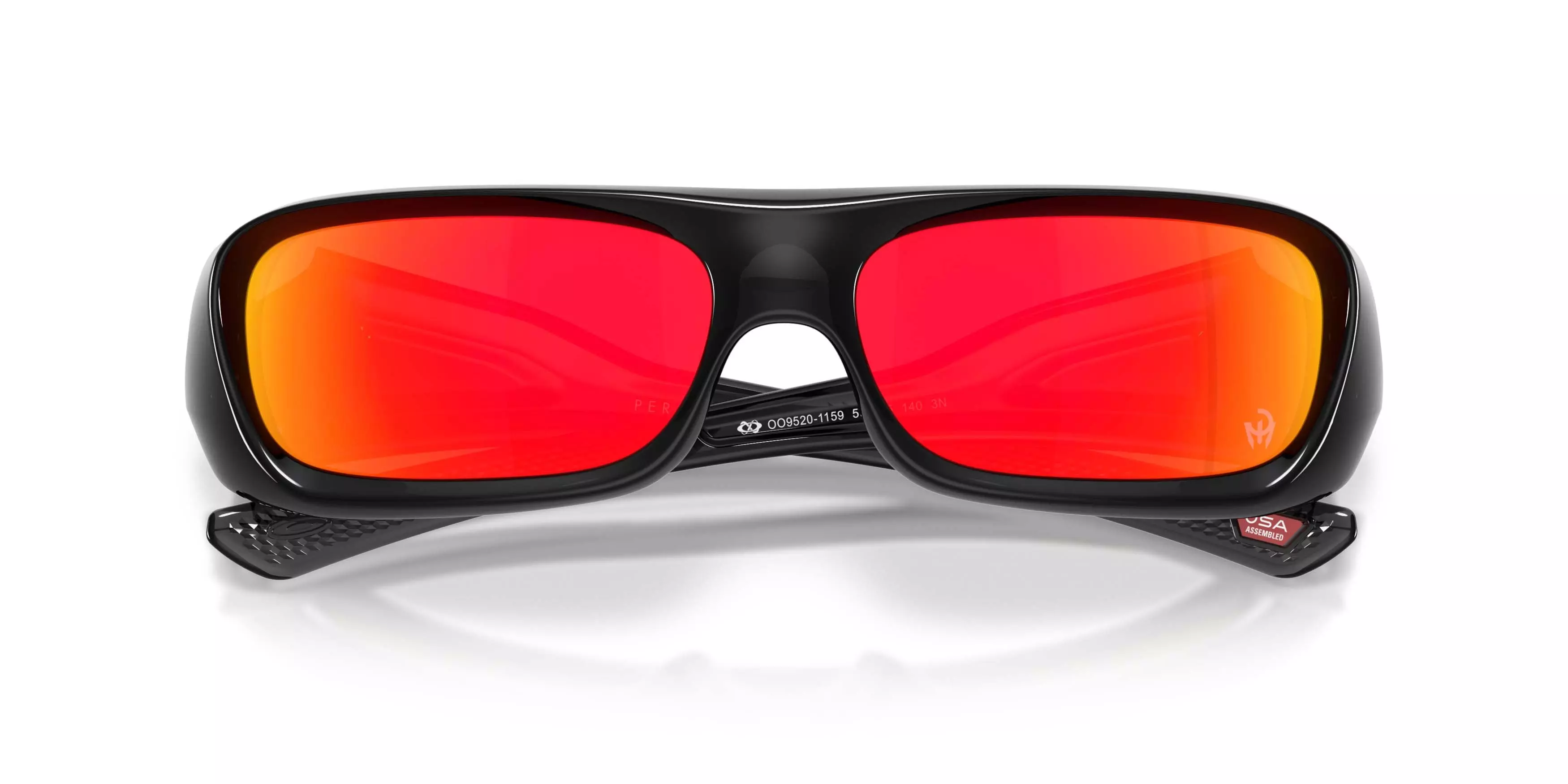 Oakley Players Collection Permian Prizm Black Sunglasses - Black Ink - BLACK/RED
