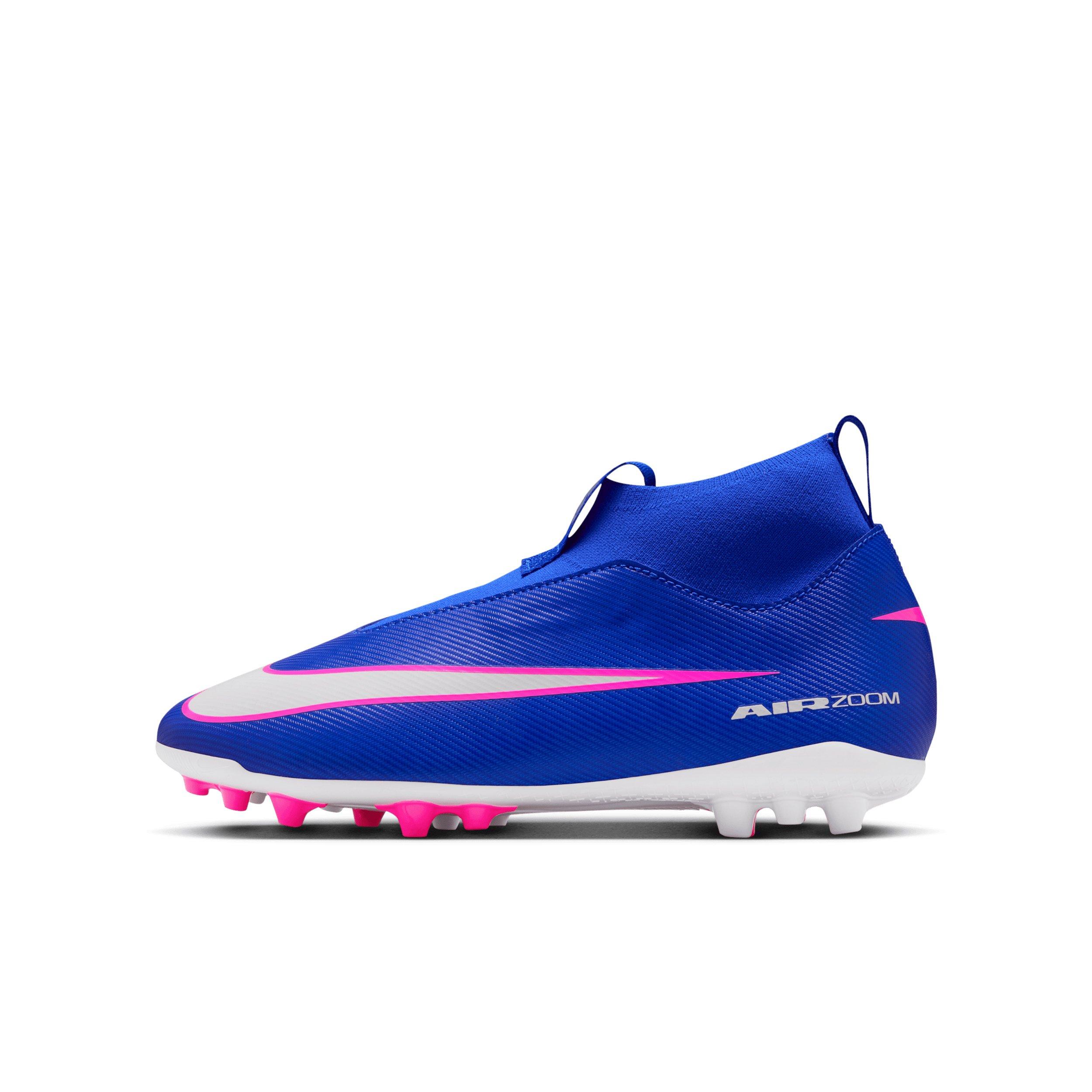 Nike Mercurial Superfly 10 Academy "Racer Blue/White" Grade School Kids' Soccer Cleat - BLUE/WHITE Thumbnail View 2