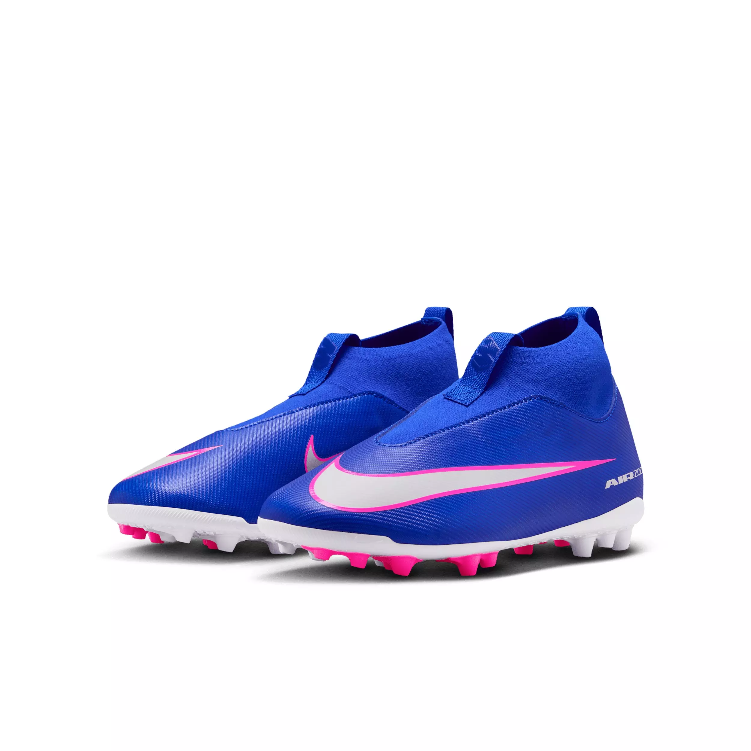 Nike Mercurial Superfly 10 Academy "Racer Blue/White" Grade School Kids' Soccer Cleat - BLUE/WHITE