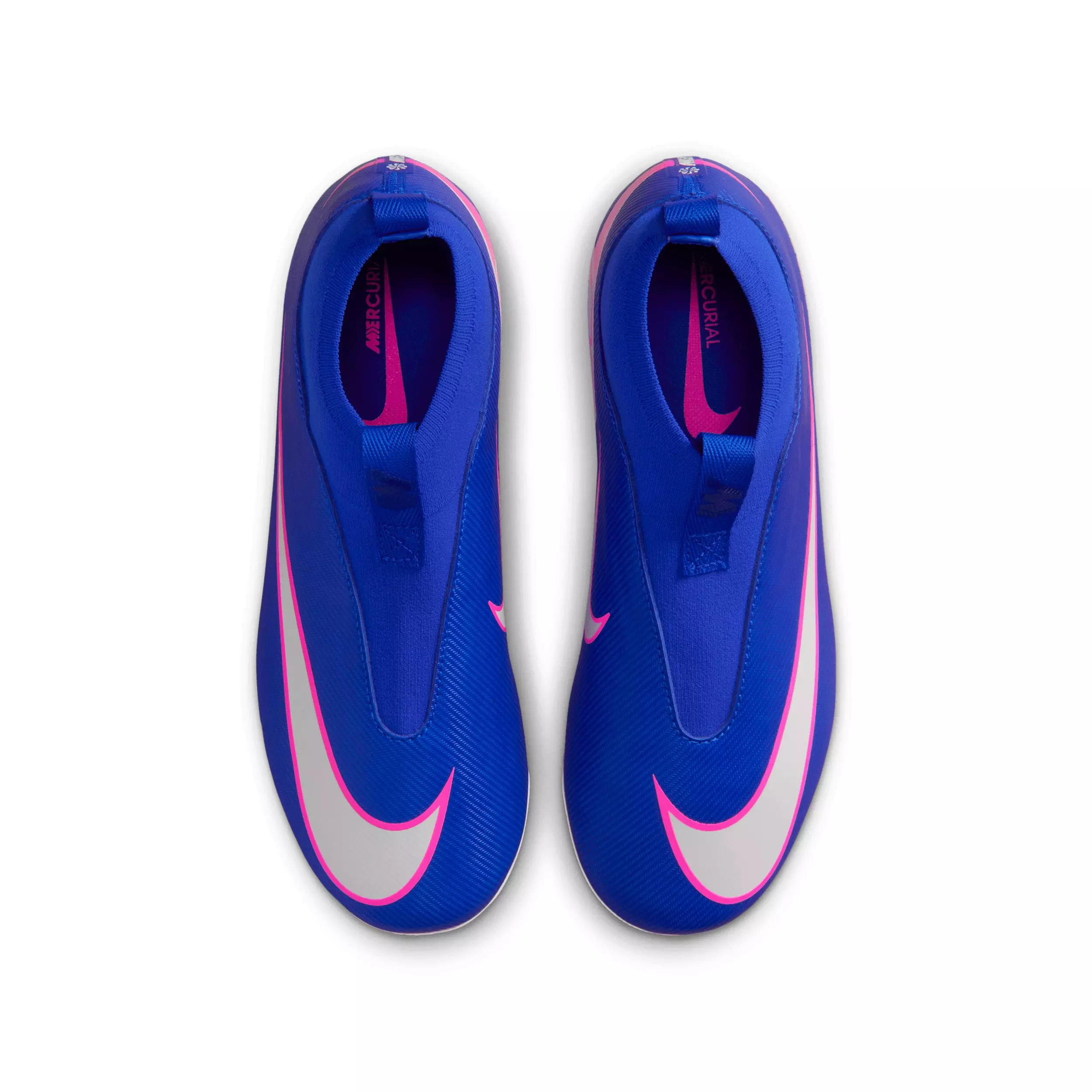 Nike Mercurial Superfly 10 Academy "Racer Blue/White" Grade School Kids' Soccer Cleat - BLUE/WHITE