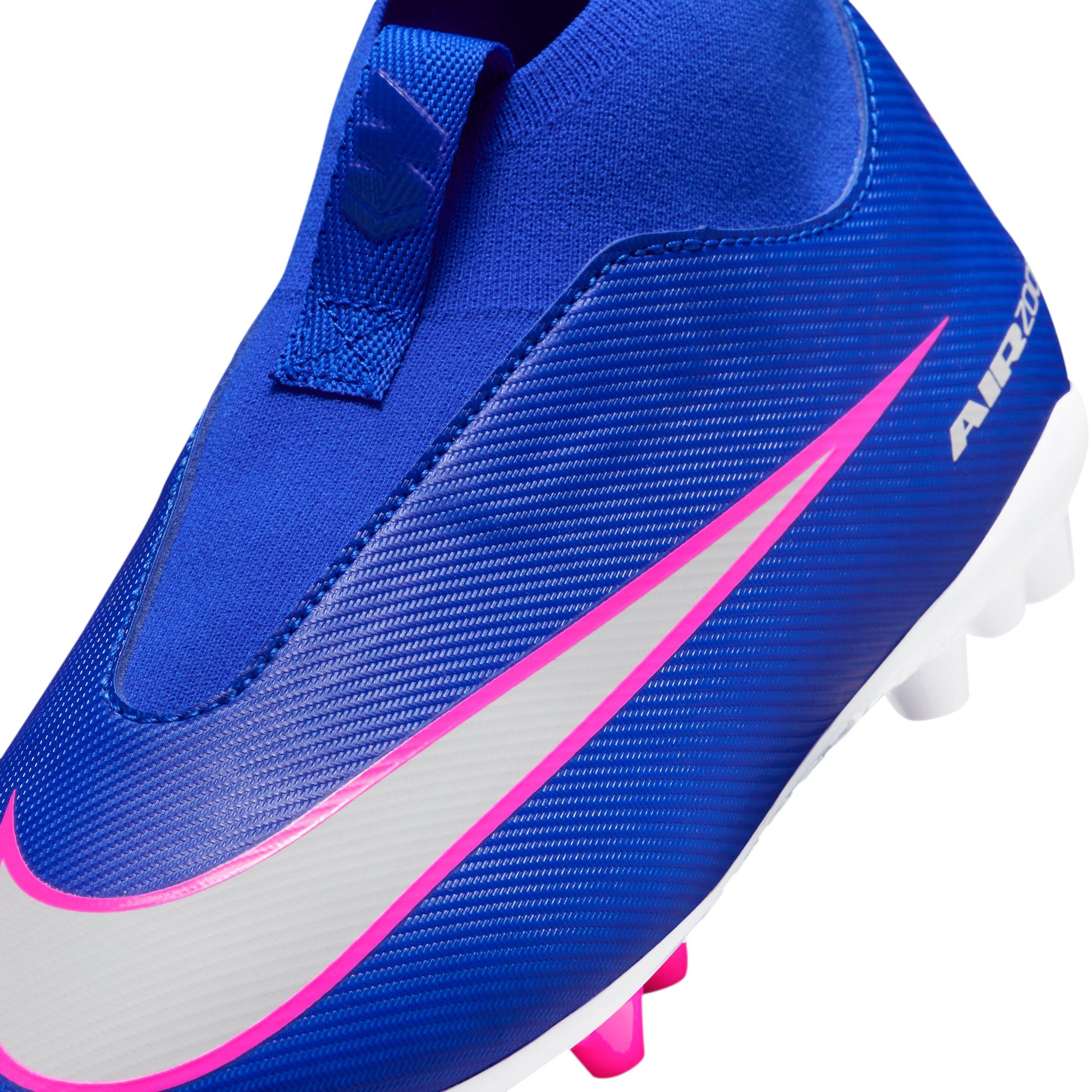 Nike Mercurial Superfly 10 Academy "Racer Blue/White" Grade School Kids' Soccer Cleat - BLUE/WHITE Thumbnail View 8
