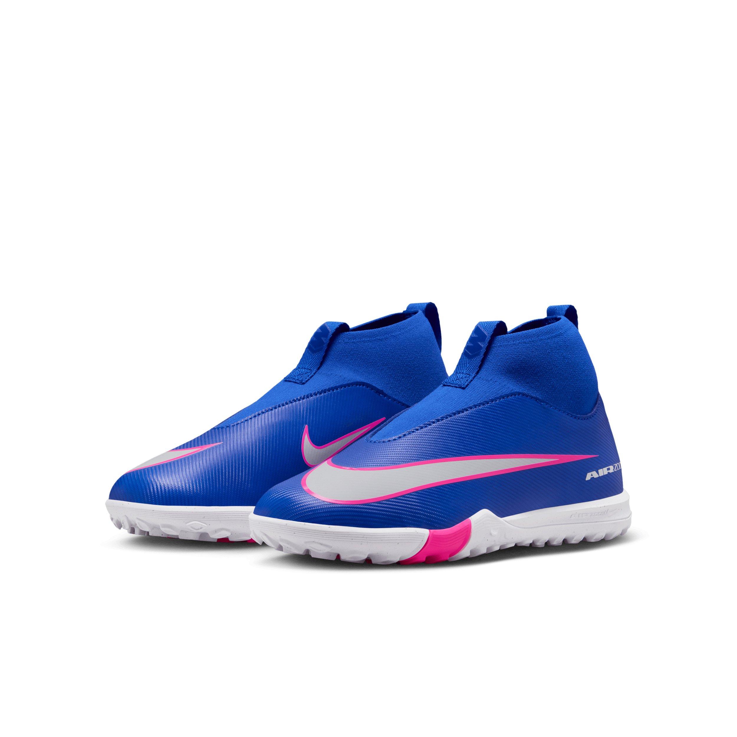 Nike Mercurial Superfly 10 Academy Turf "Racer Blue/White" Grade School Kids' Soccer Cleat - BLUE/WHITE Thumbnail View 3