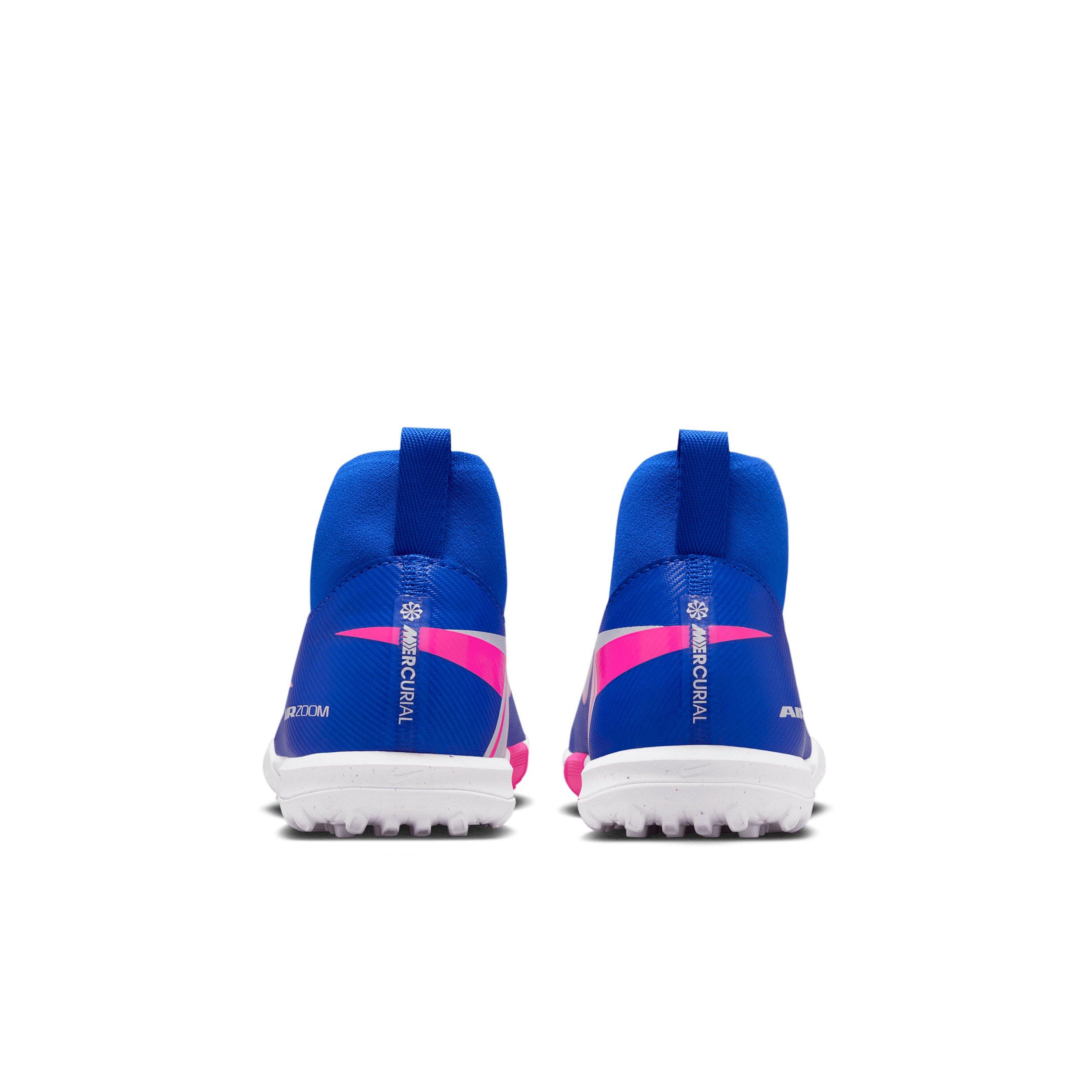 Nike Mercurial Superfly 10 Academy Turf "Racer Blue/White" Grade School Kids' Soccer Cleat - BLUE/WHITE Thumbnail View 5