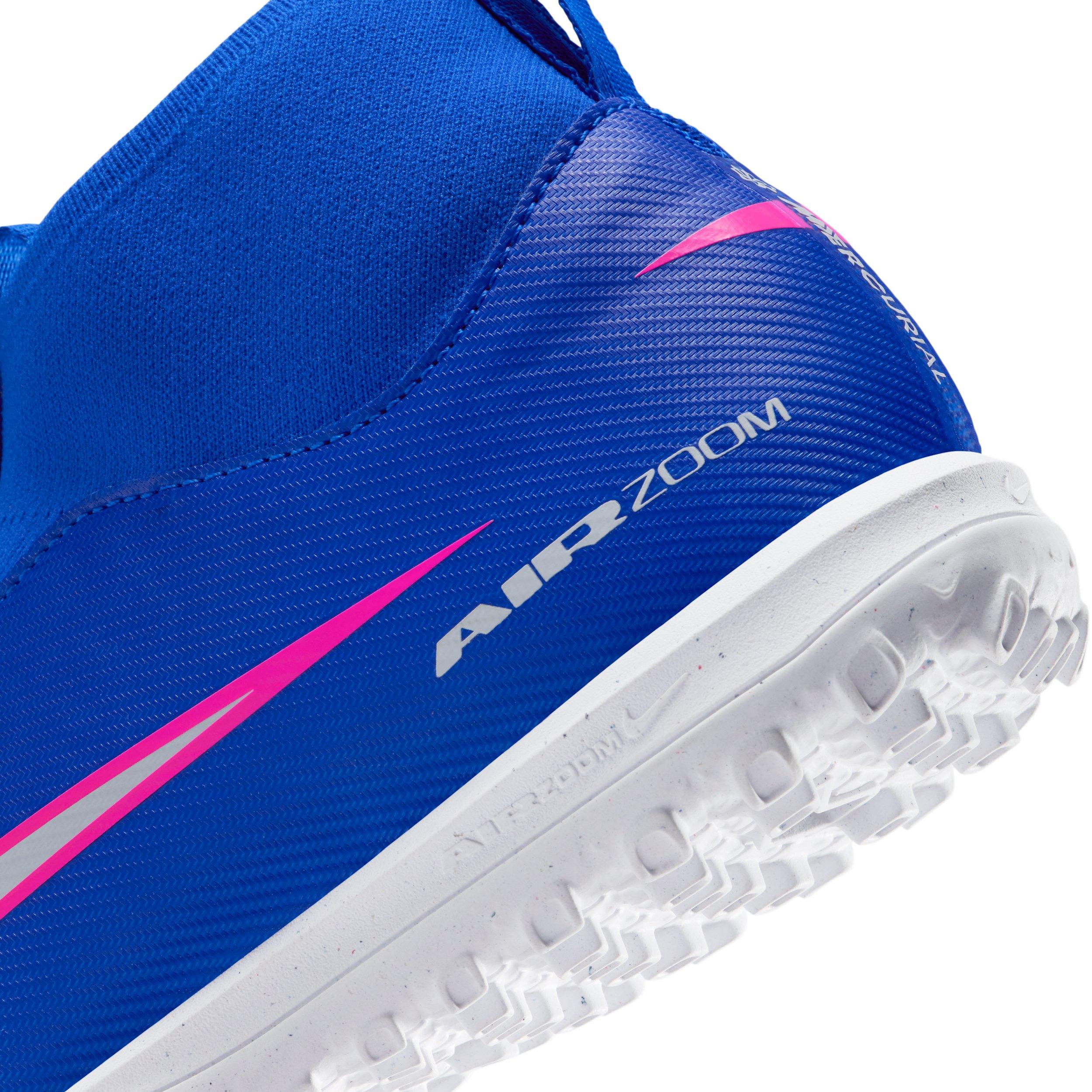 Nike Mercurial Superfly 10 Academy Turf "Racer Blue/White" Grade School Kids' Soccer Cleat - BLUE/WHITE Thumbnail View 8