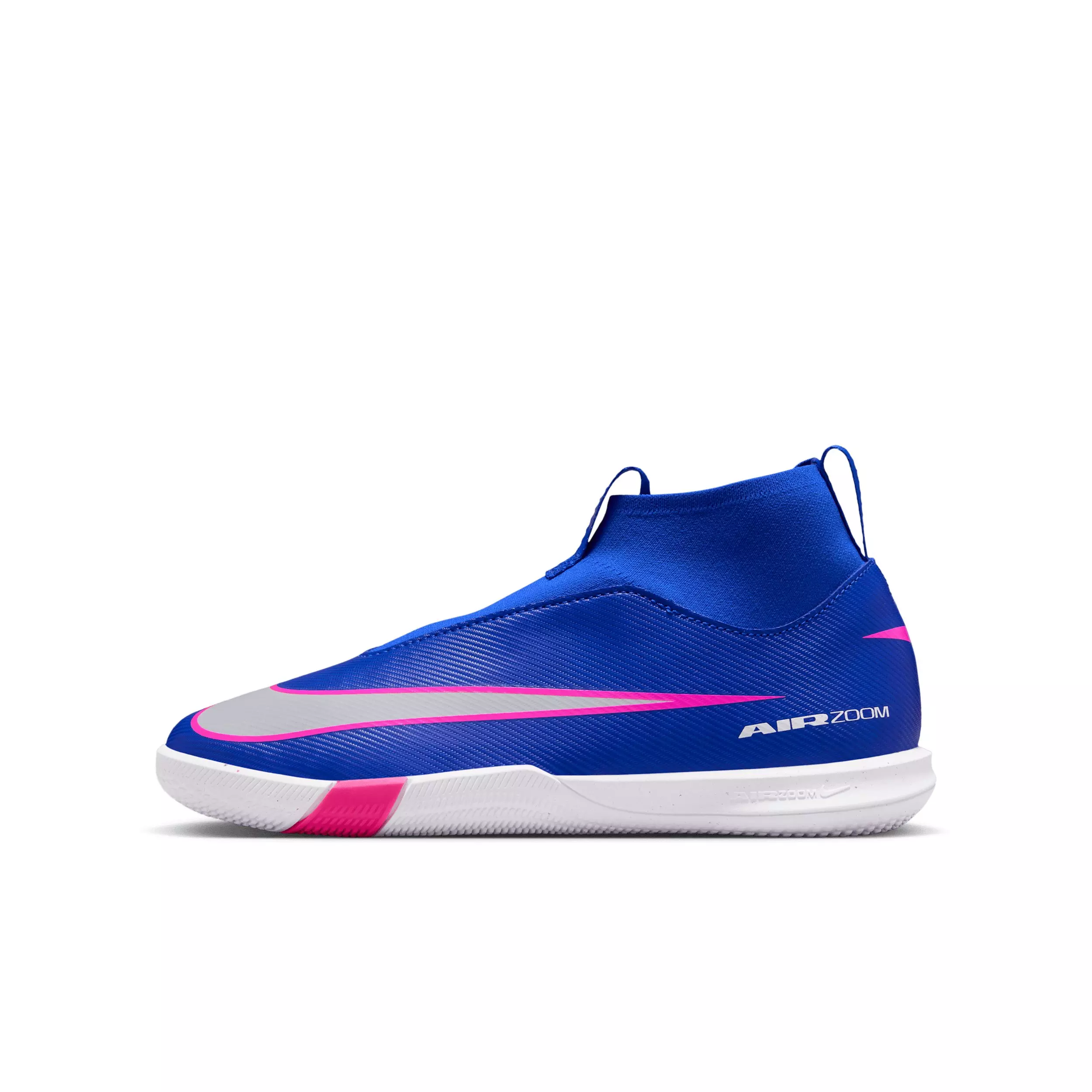 Nike Mercurial Superfly 10 Academy "Racer Blue/White" Grade School Kids' Soccer Shoe - BLUE/WHITE