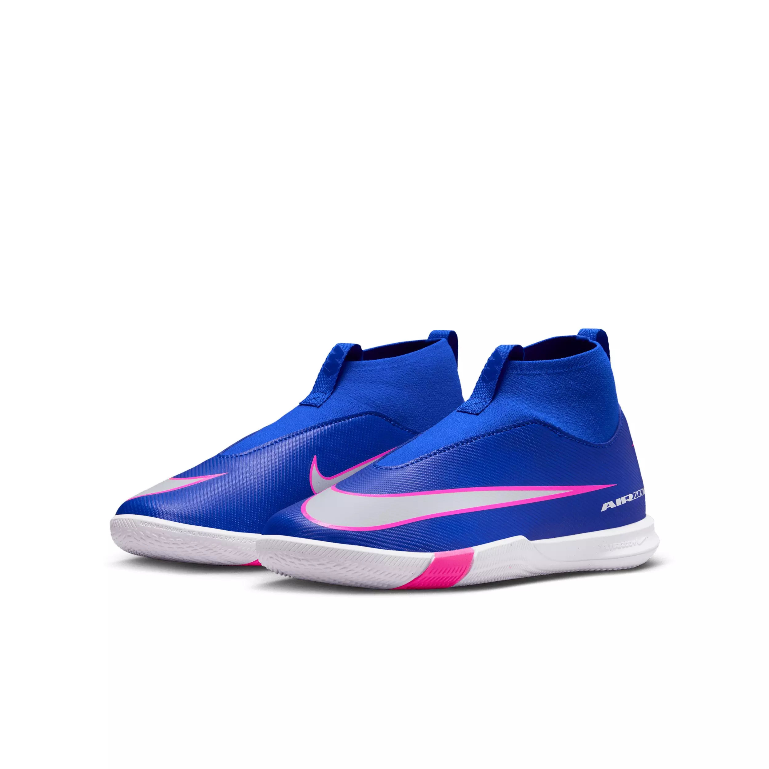 Nike Mercurial Superfly 10 Academy "Racer Blue/White" Grade School Kids' Soccer Shoe - BLUE/WHITE