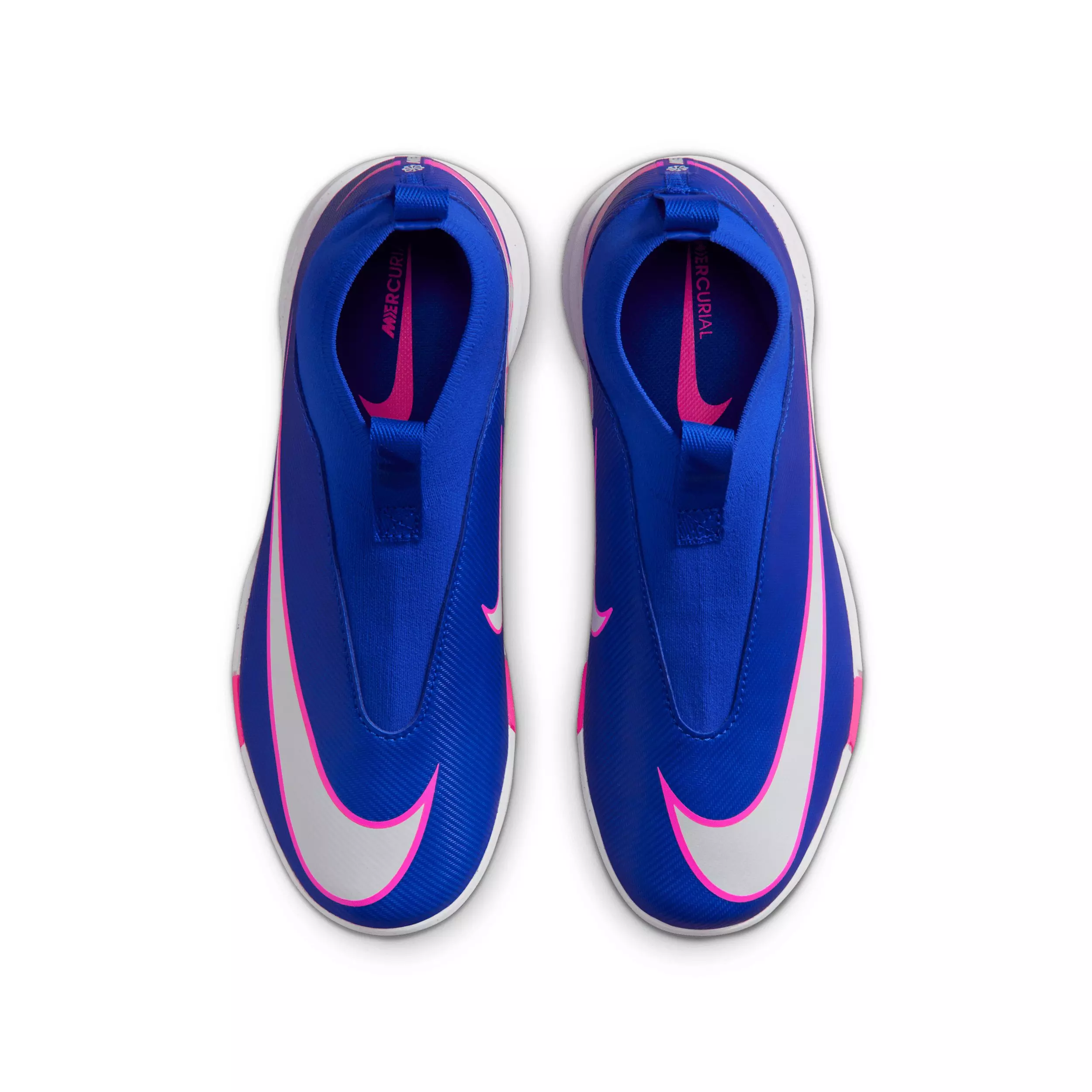 Nike Mercurial Superfly 10 Academy "Racer Blue/White" Grade School Kids' Soccer Shoe - BLUE/WHITE