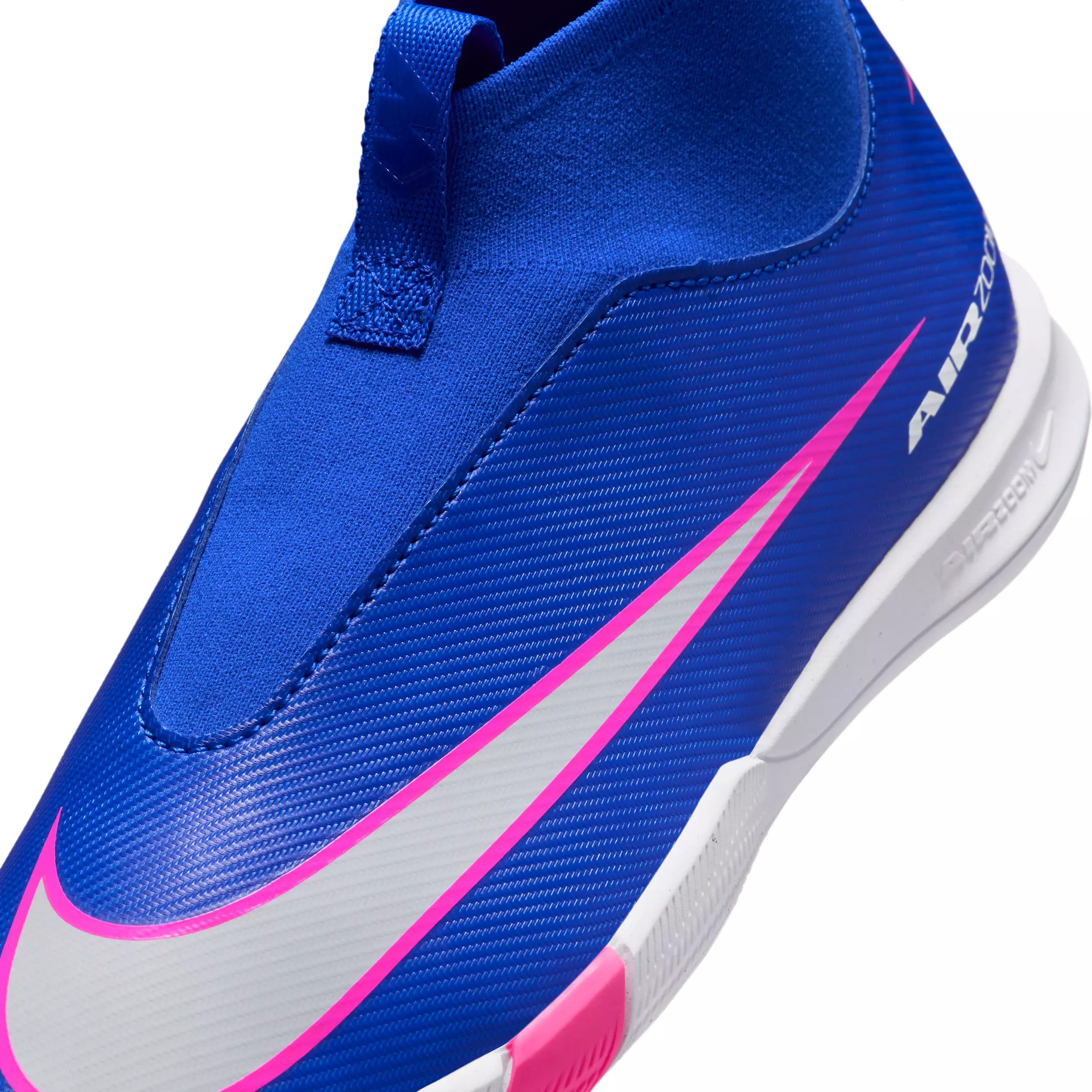 Nike Mercurial Superfly 10 Academy "Racer Blue/White" Grade School Kids' Soccer Shoe - BLUE/WHITE