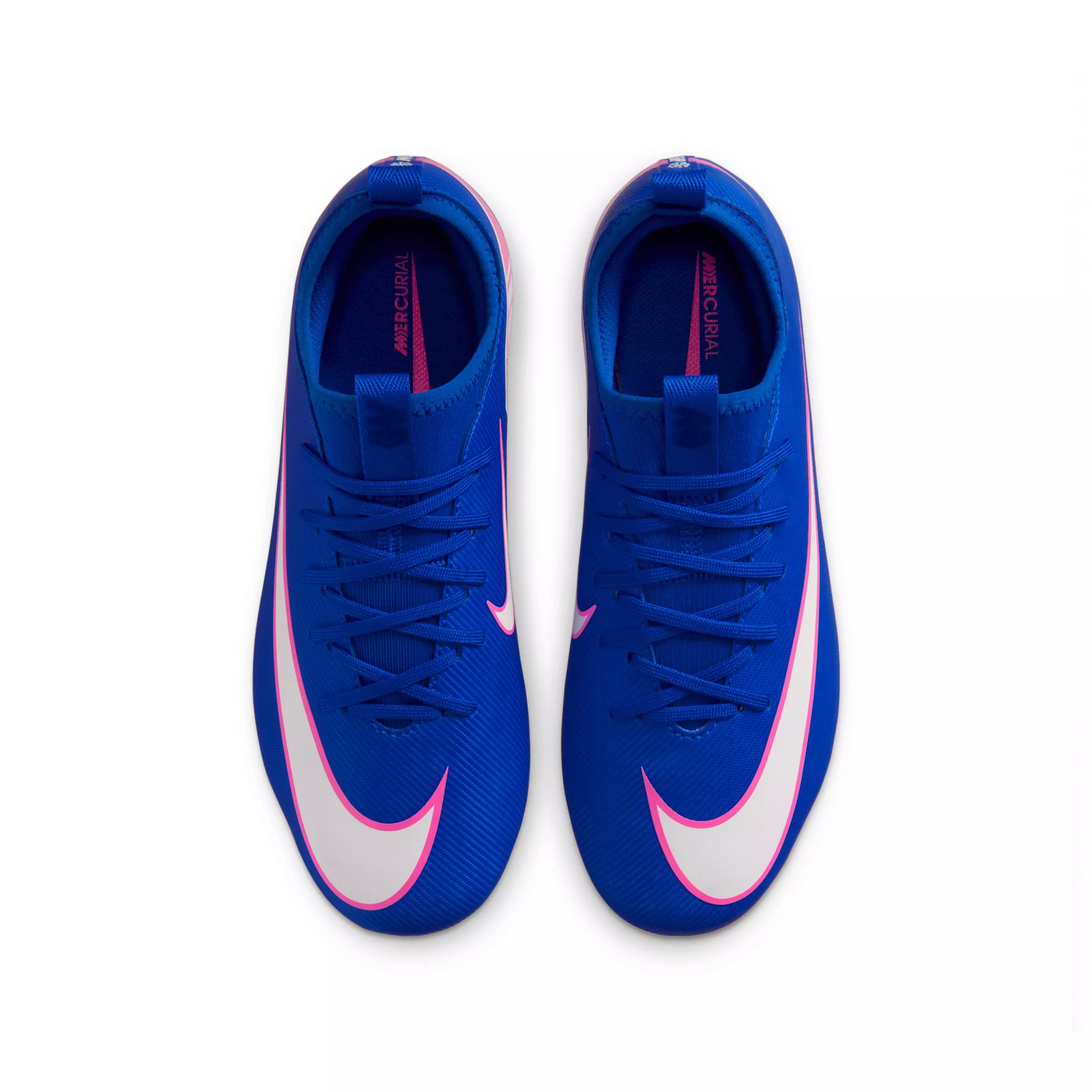 Nike Jr. Mercurial Vapor 16 Academy MG "Racer Blue/White" Grade School Kids' Soccer Cleat - BLUE/WHITE