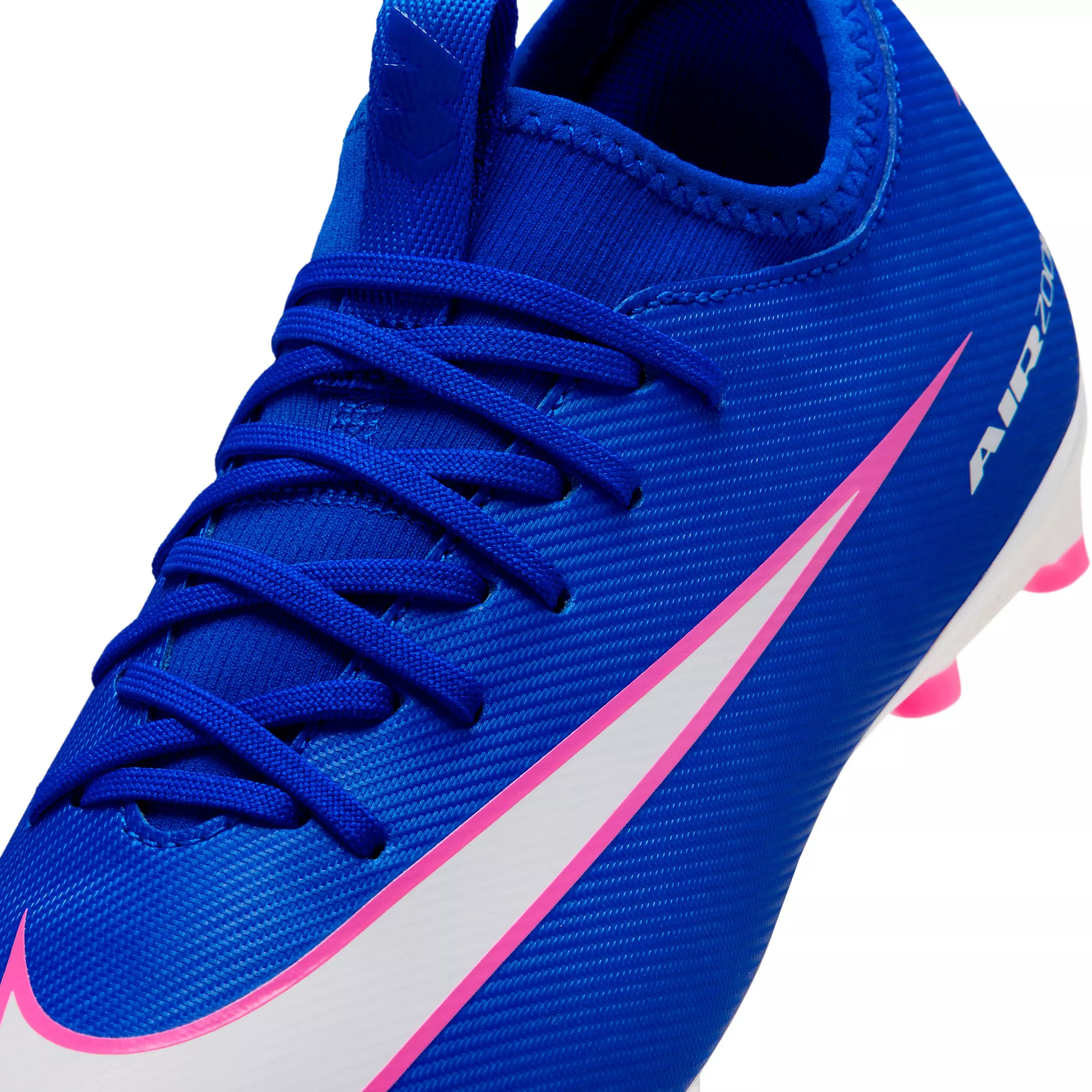 Nike Jr. Mercurial Vapor 16 Academy MG "Racer Blue/White" Grade School Kids' Soccer Cleat - BLUE/WHITE
