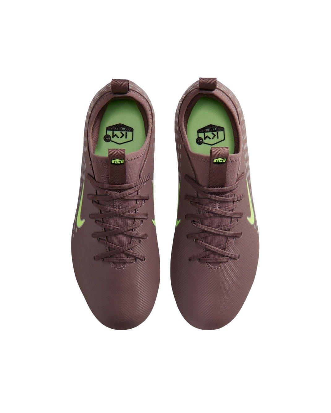 Nike Jr. Mercurial Vapor 16 Academy KM MG "Plum Eclipse/Silver" Grade School Kids' Soccer Cleat - PLUM/SILVER