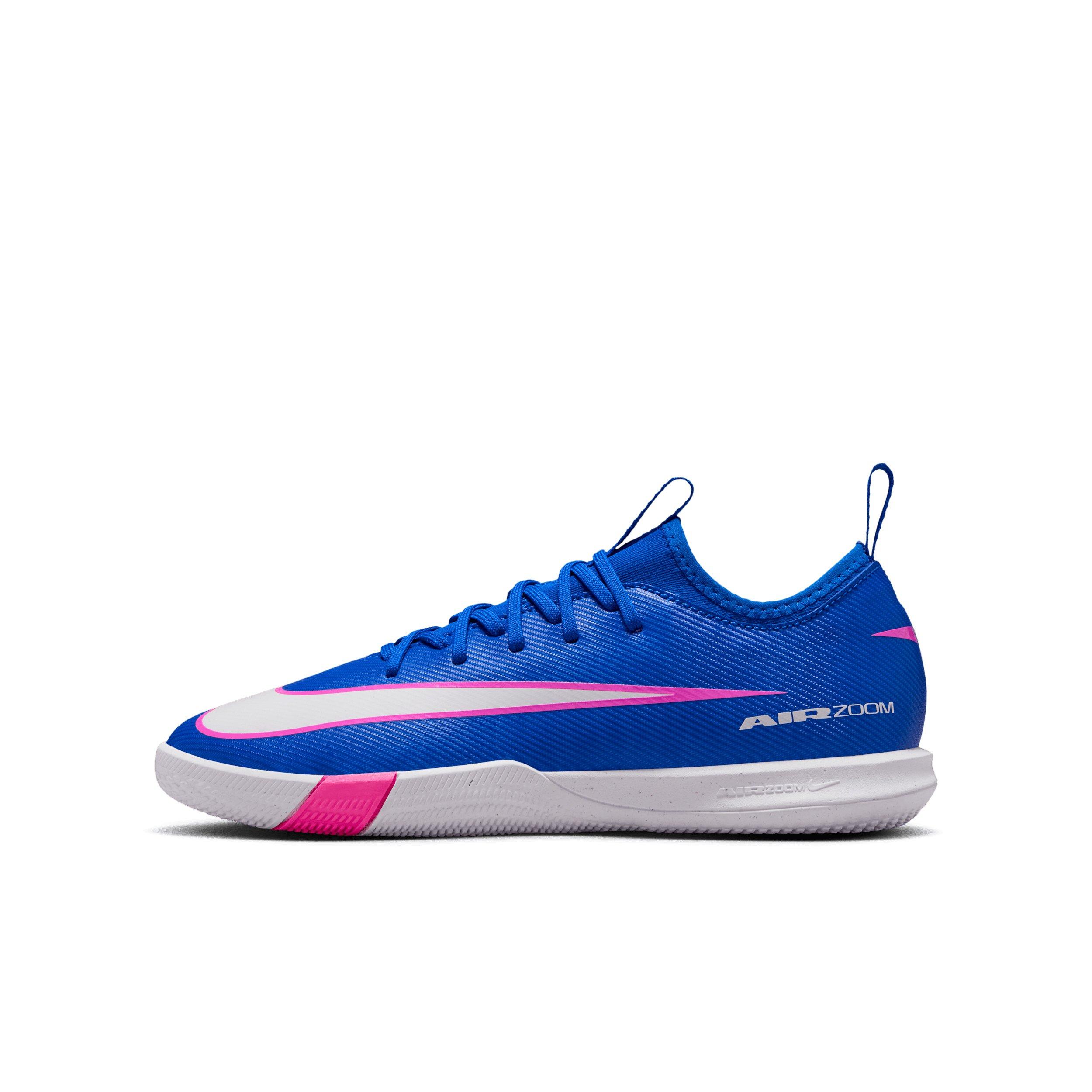 Nike Jr. Mercurial Vapor 16 Academy IC "Racer Blue/White" Grade School Kids' Soccer Shoe - BLUE/WHITE Thumbnail View 2